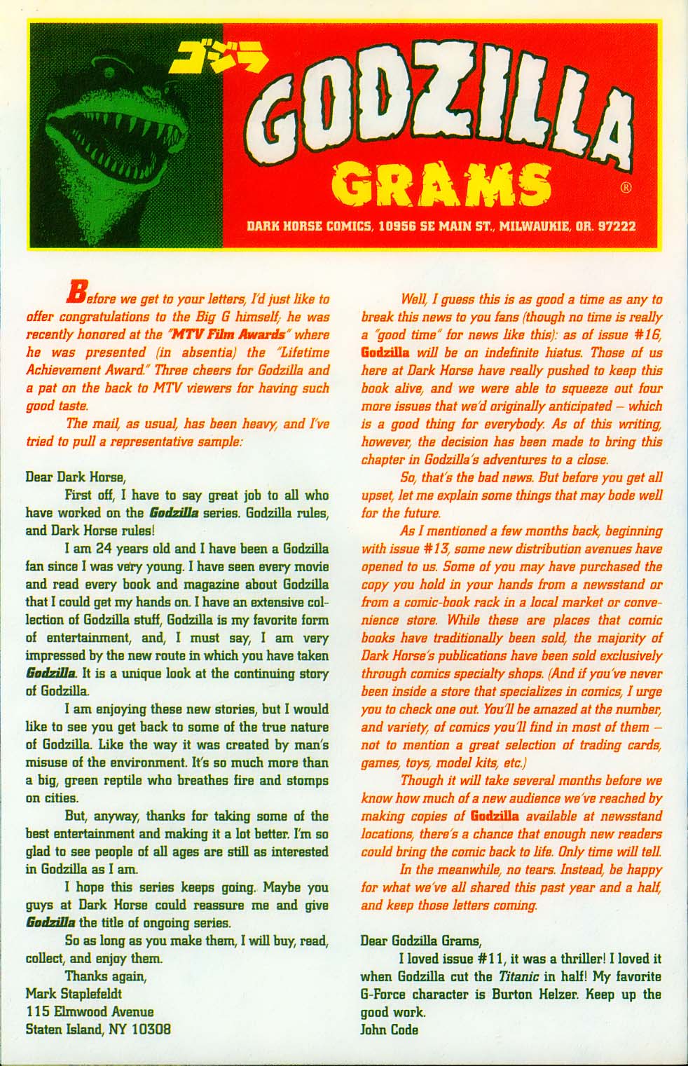 Read online Godzilla (1995) comic -  Issue #14 - 31