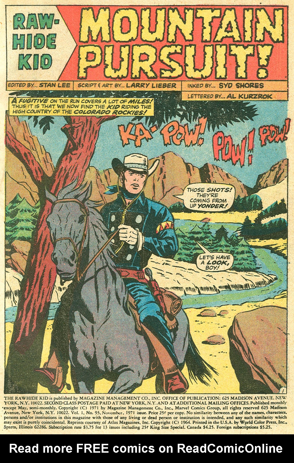 Read online The Rawhide Kid comic -  Issue #93 - 3