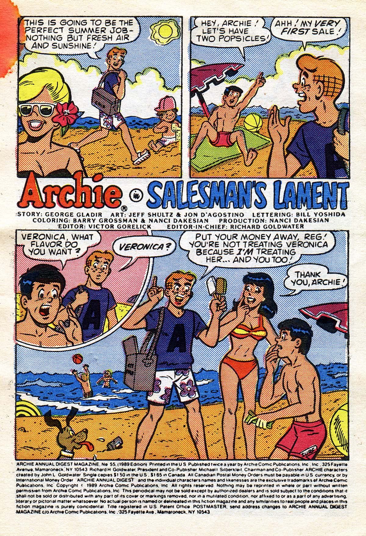 Read online Archie Annual Digest Magazine comic -  Issue #55 - 2