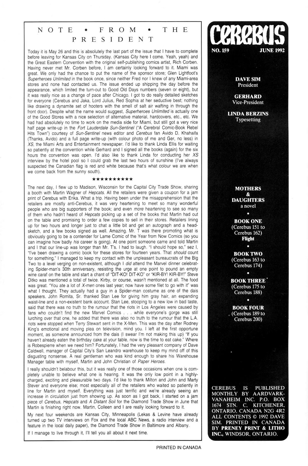 Cerebus issue 159 - Page 2