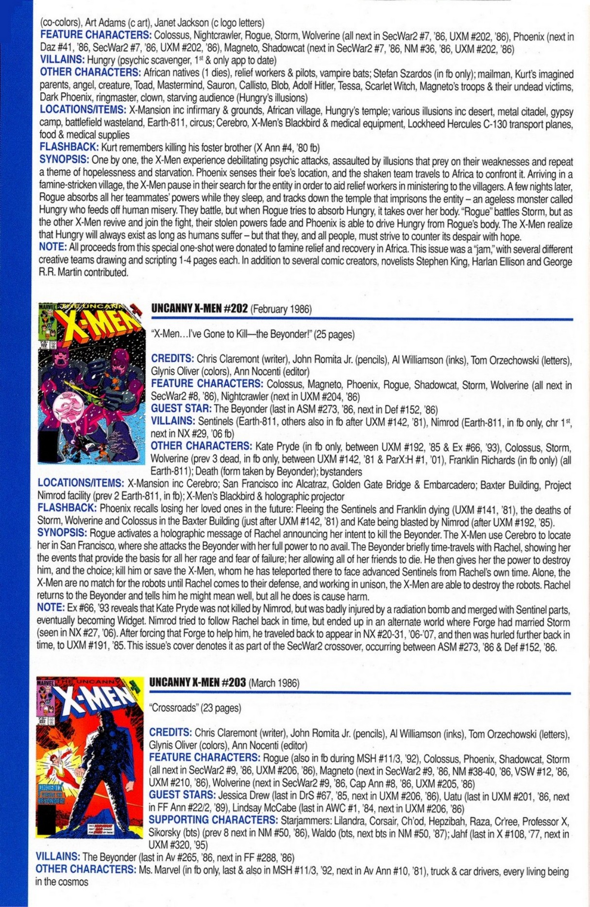 Read online Official Index to the Marvel Universe comic -  Issue #5 - 52