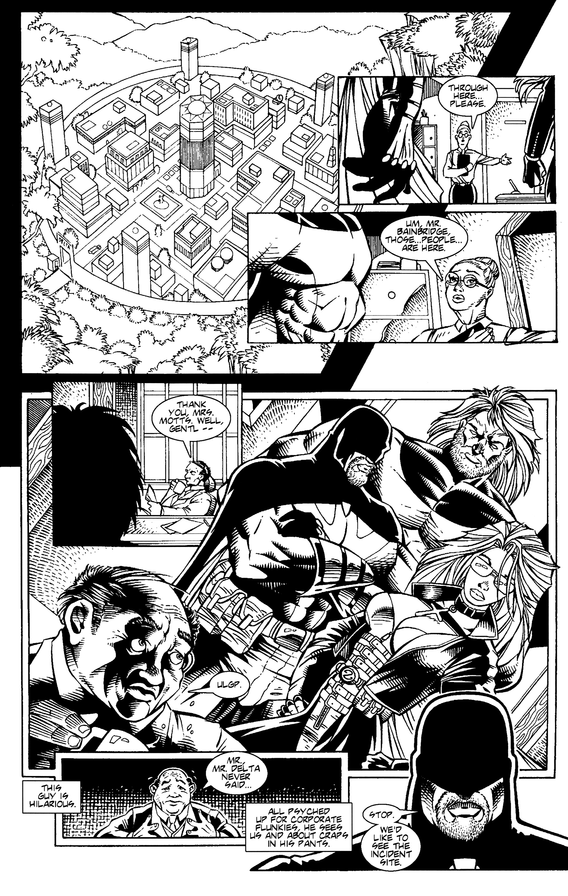 Read online Warrior Nun: Black & White comic -  Issue #9 - 11