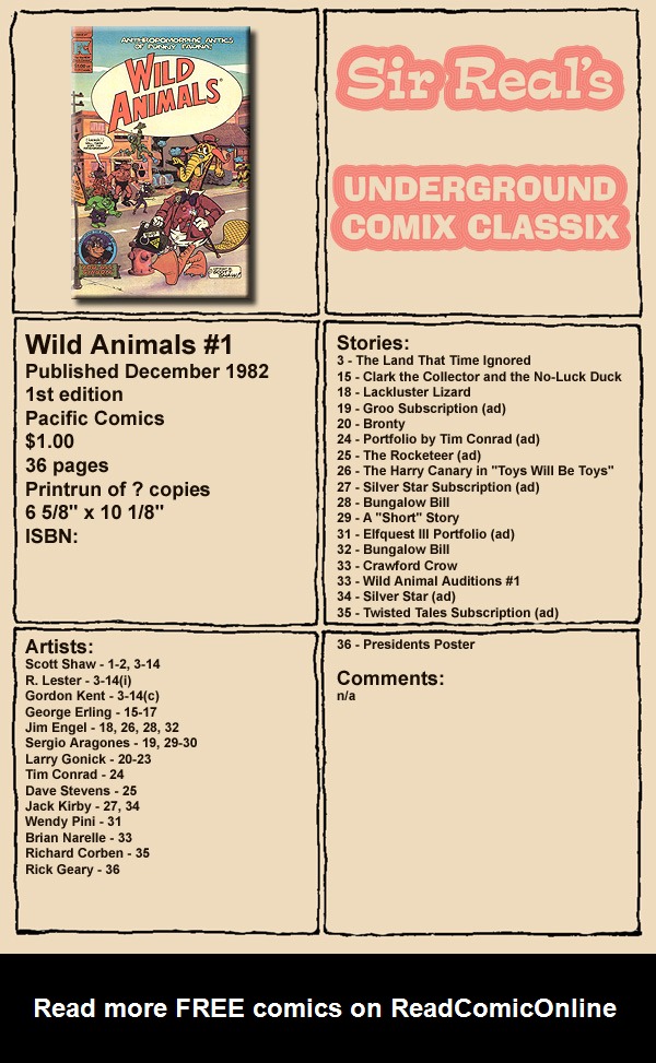 Read online Wild Animals comic -  Issue # Full - 1