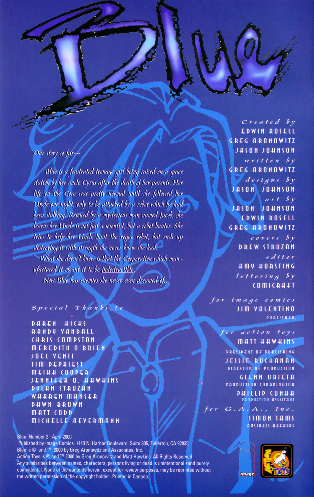 Read online Blue comic -  Issue #2 - 2