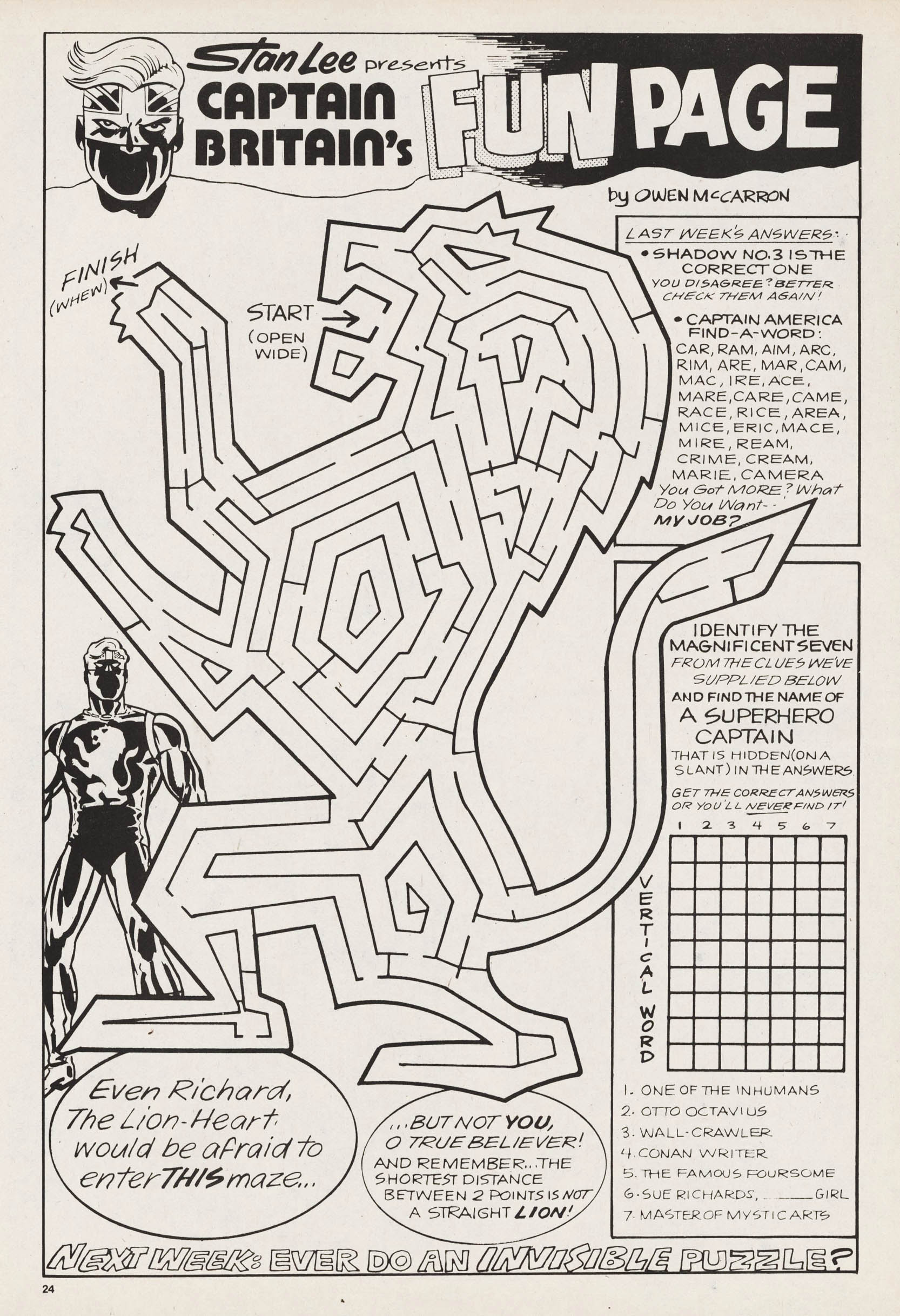 Read online Captain Britain (1976) comic -  Issue #10 - 24