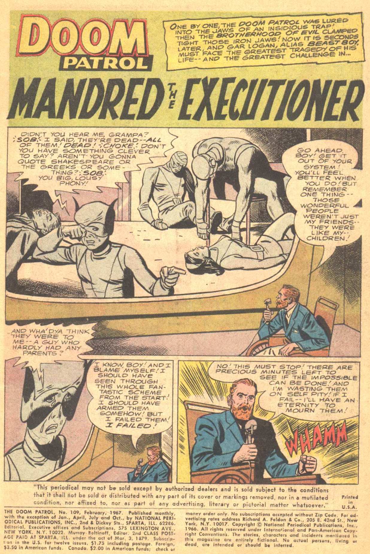 Read online Doom Patrol (1964) comic -  Issue #109 - 3