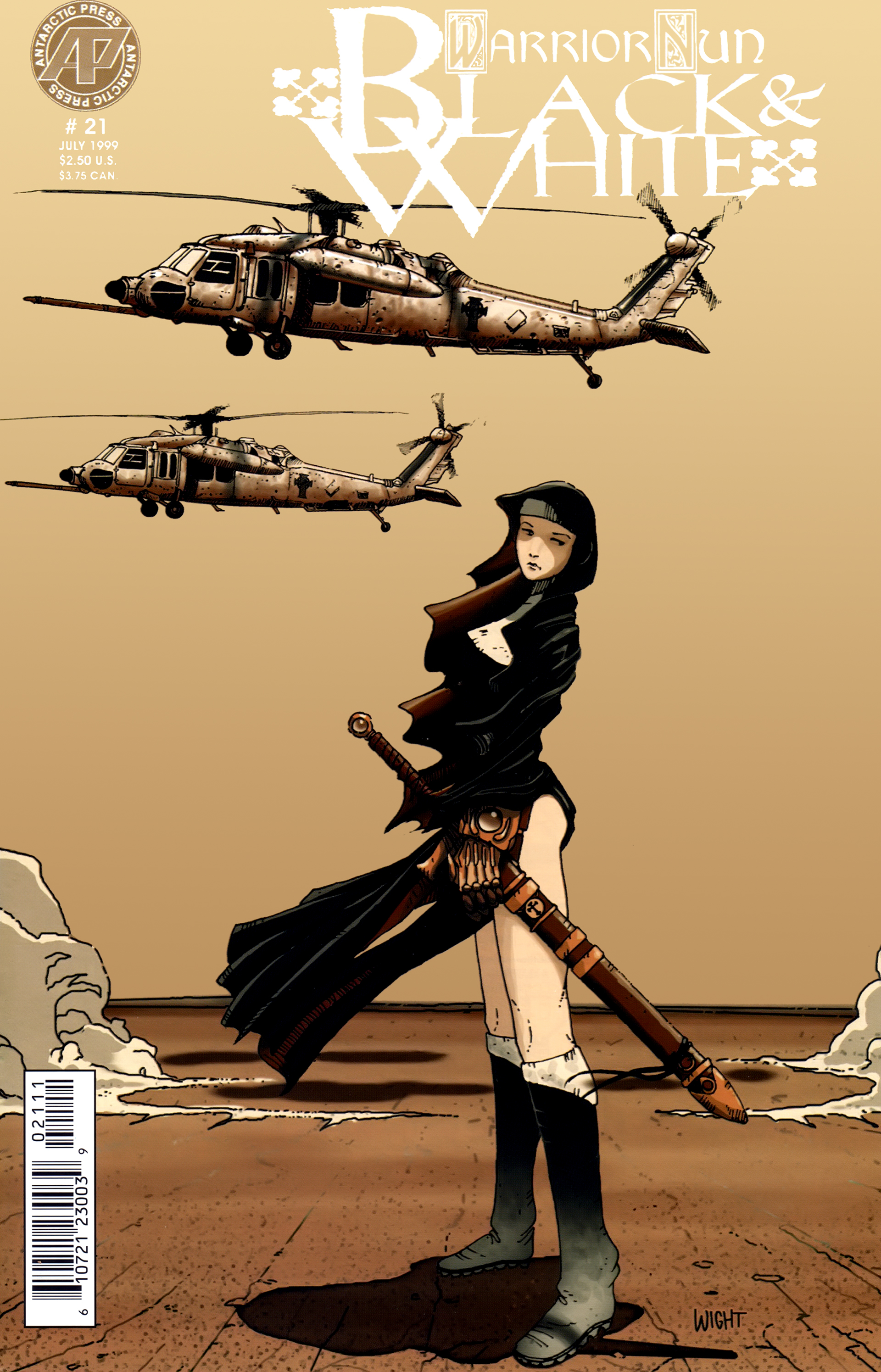 Read online Warrior Nun: Black & White comic -  Issue #21 - 1