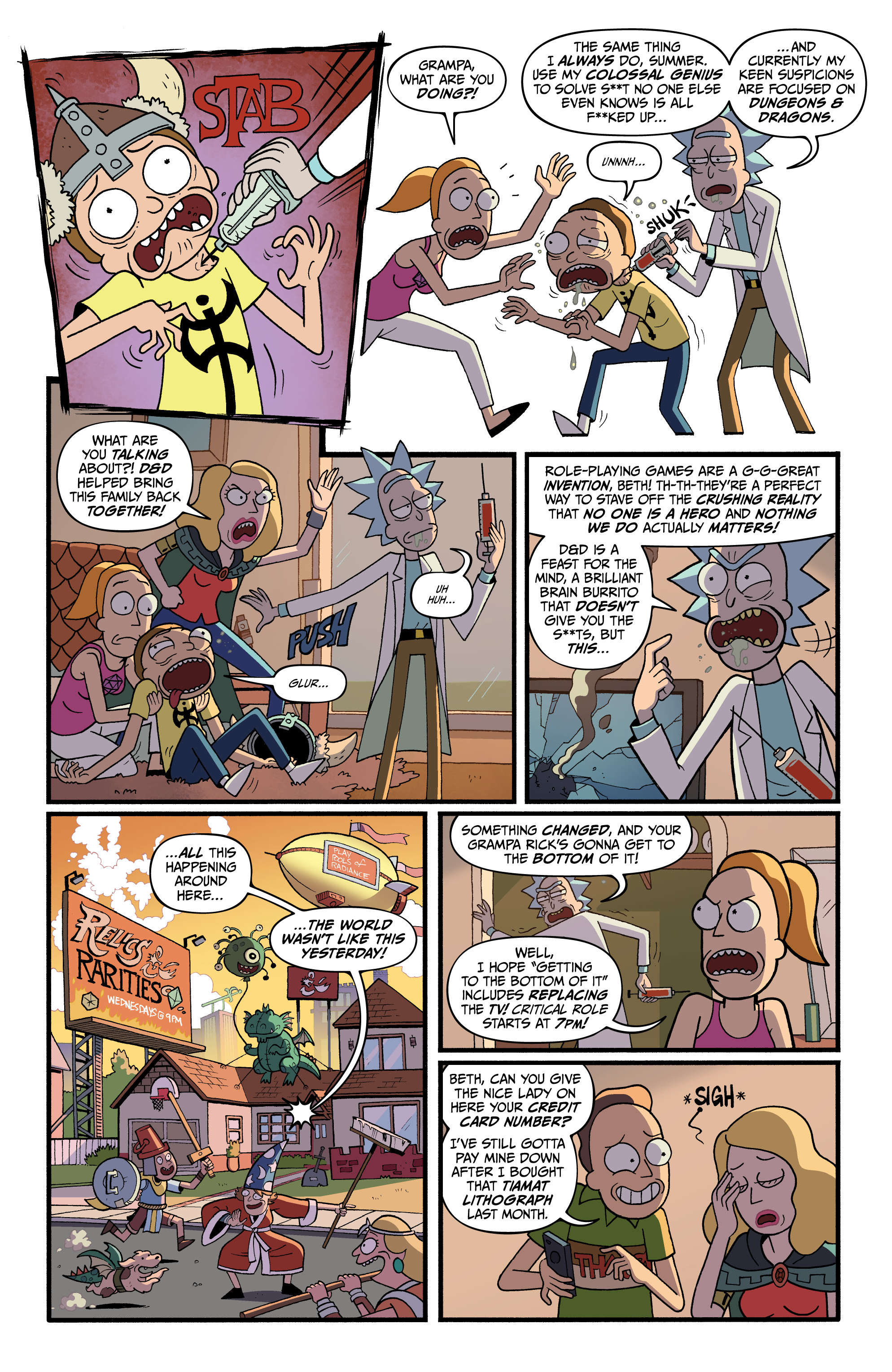 Read online Rick and Morty vs. Dungeons & Dragons II: Painscape comic -  Issue #1 - 8