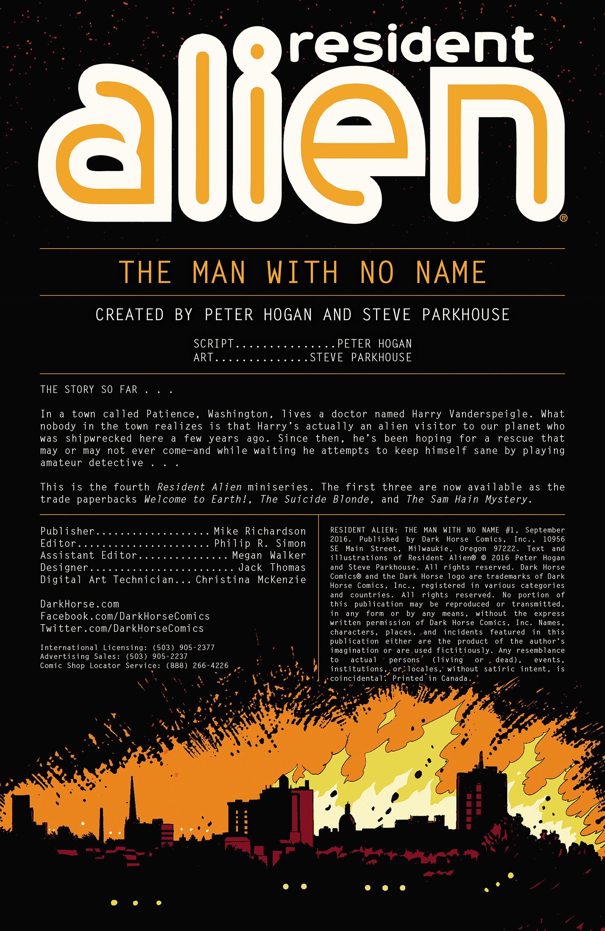 Read online Resident Alien: The Man With No Name comic -  Issue #1 - 2