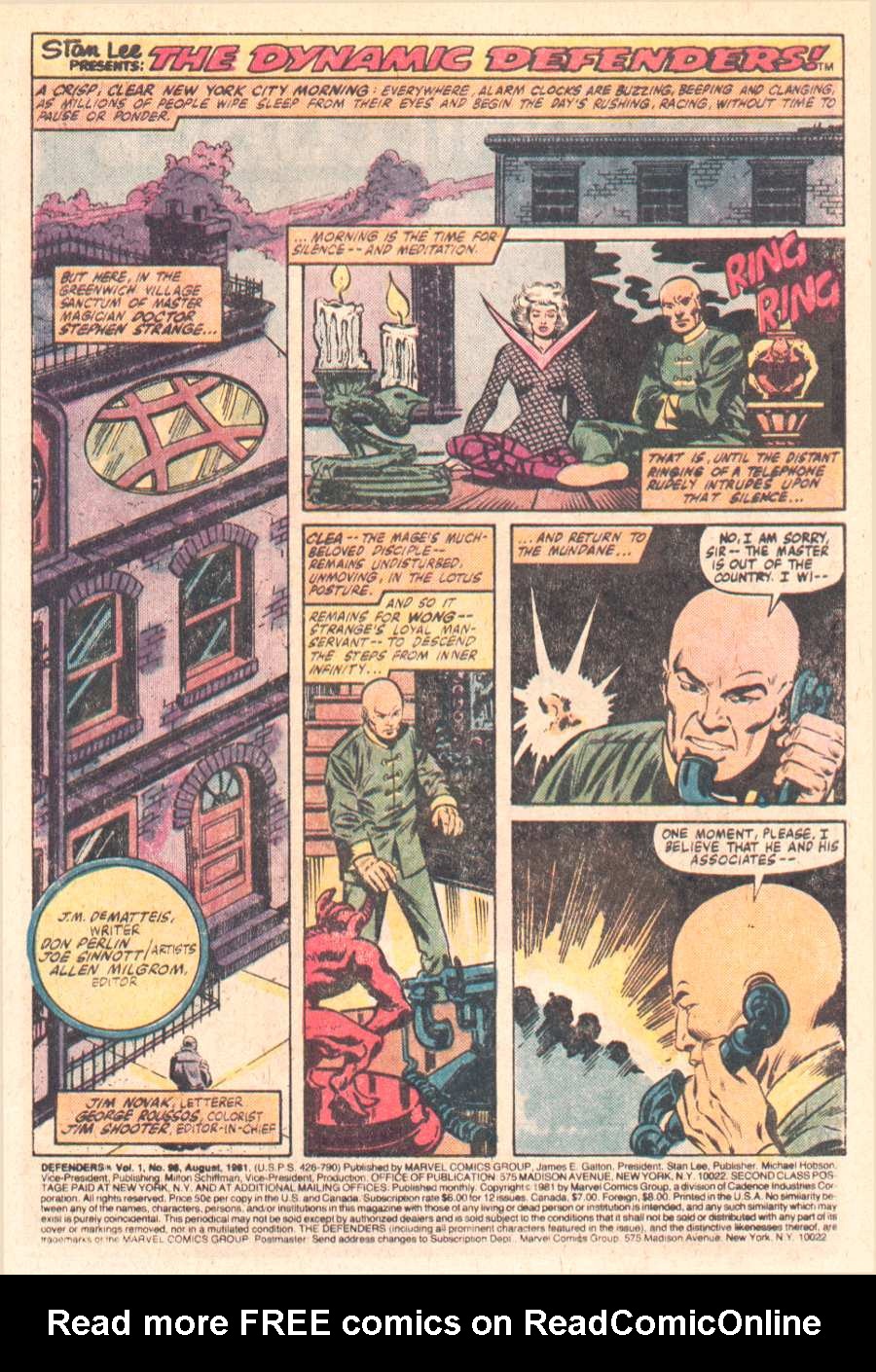 Read online The Defenders (1972) comic -  Issue #98 - 2