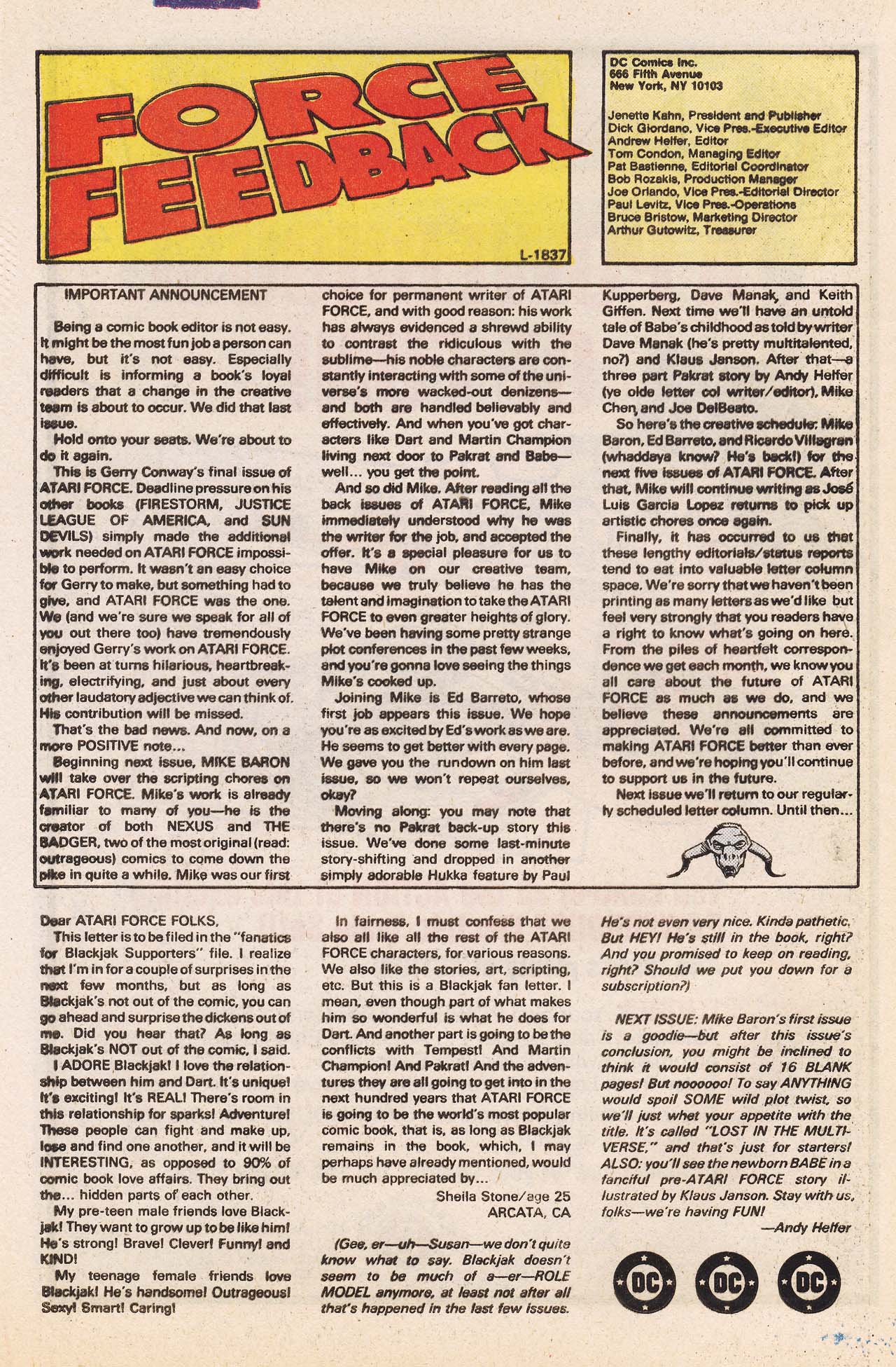 Read online Atari Force (1984) comic -  Issue #13 - 23