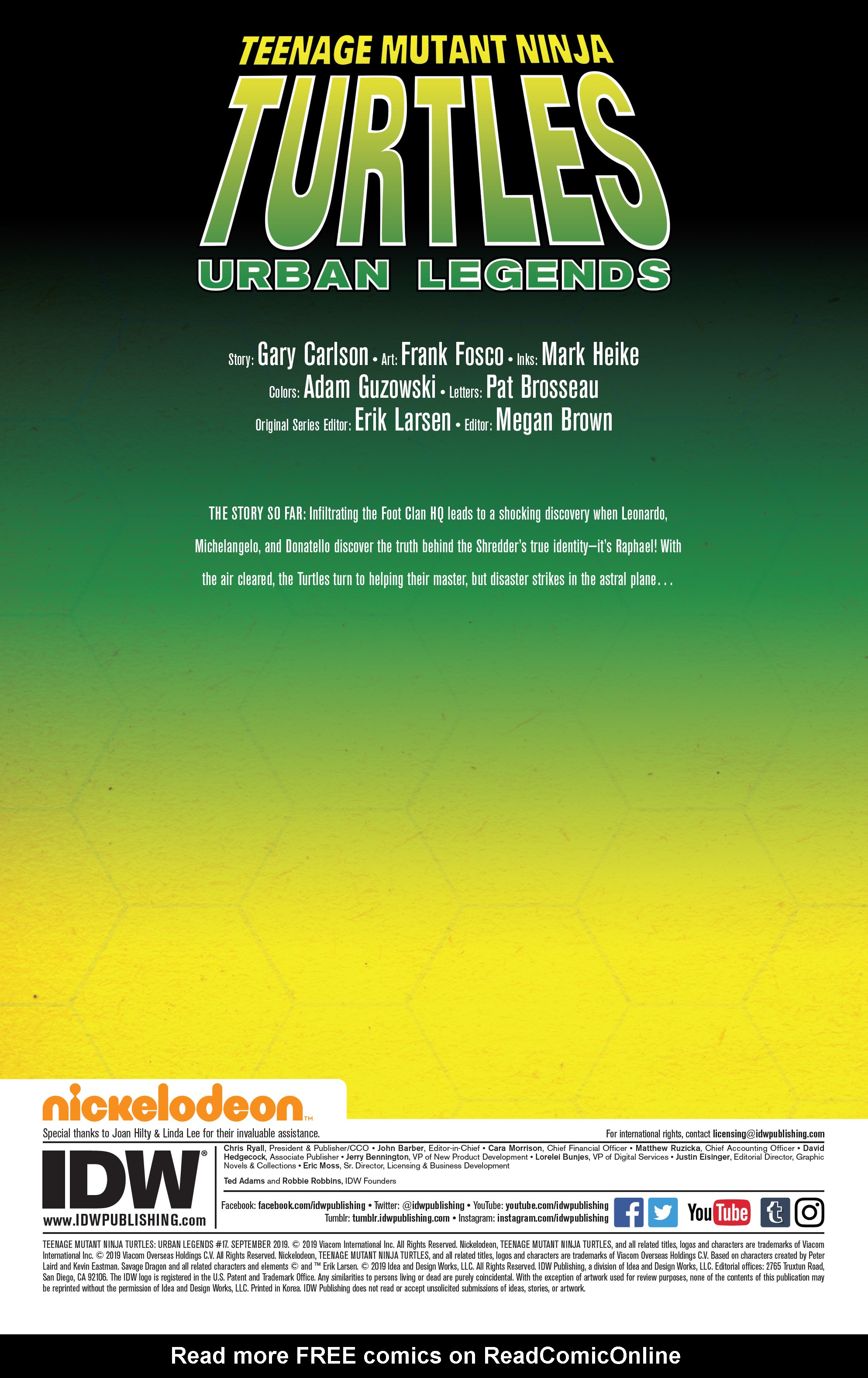 Read online Teenage Mutant Ninja Turtles: Urban Legends comic -  Issue #17 - 2