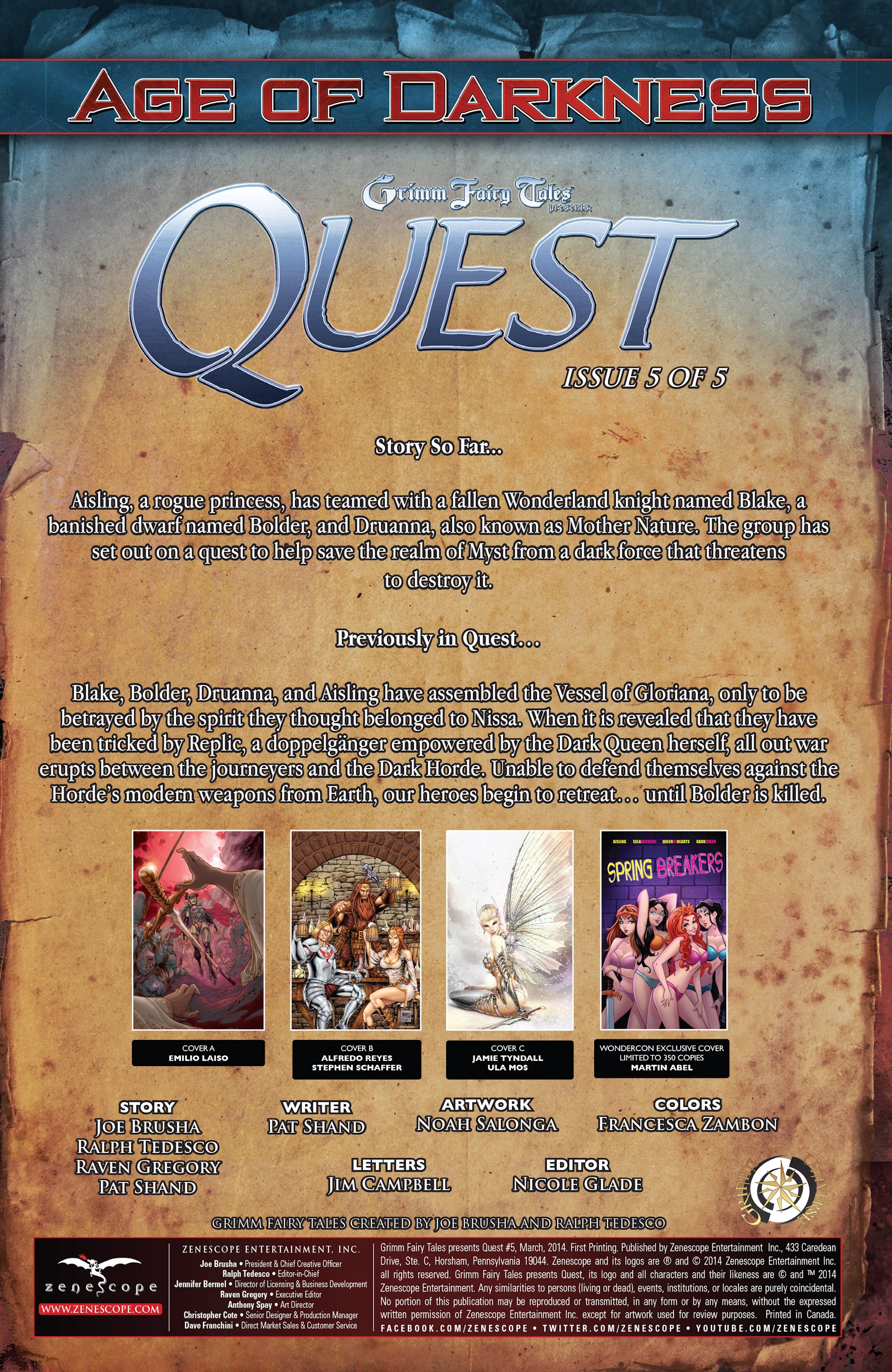 Read online Grimm Fairy Tales presents Quest comic -  Issue #5 - 2