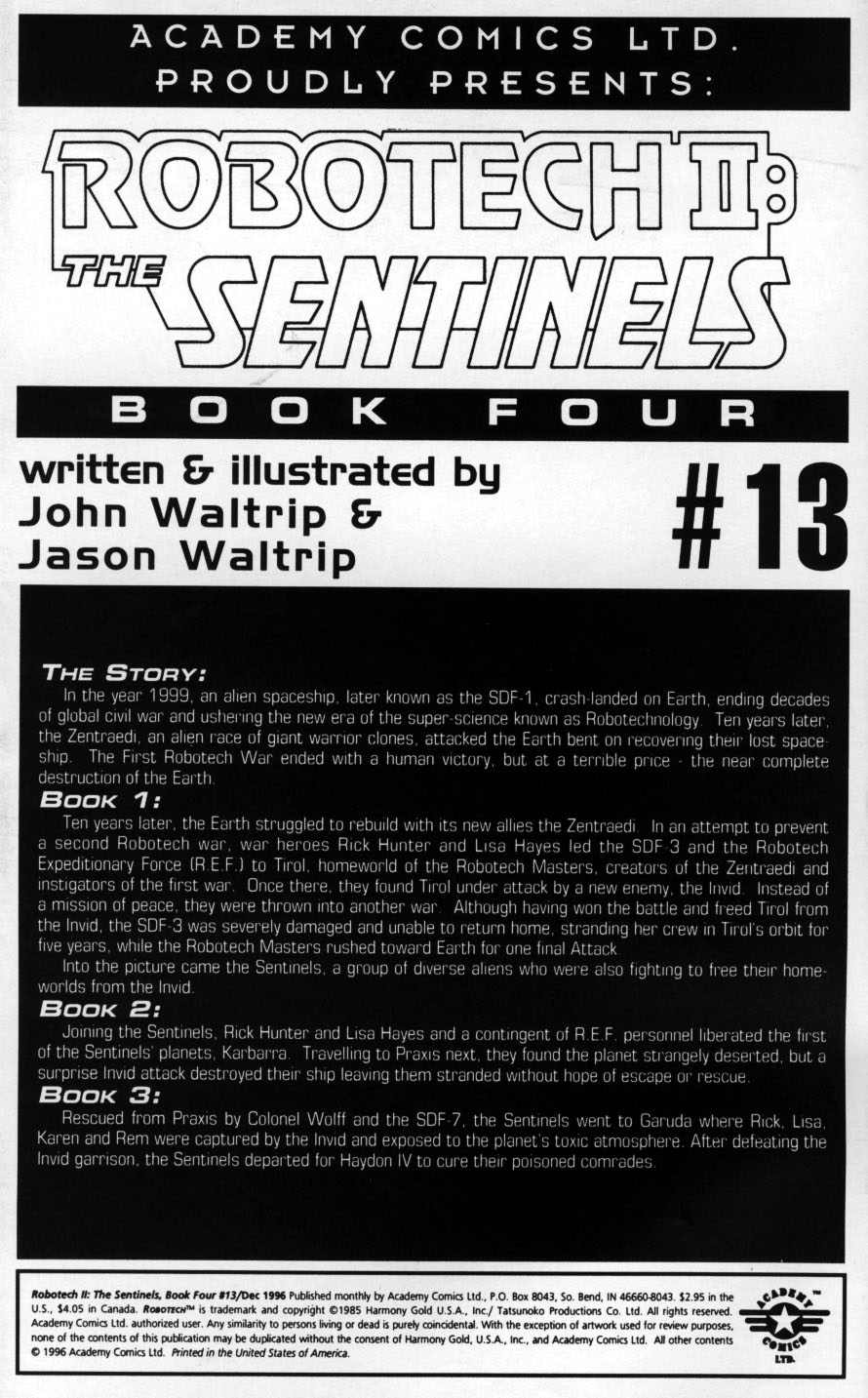 Read online Robotech II: The Sentinels comic -  Issue #13 - 2