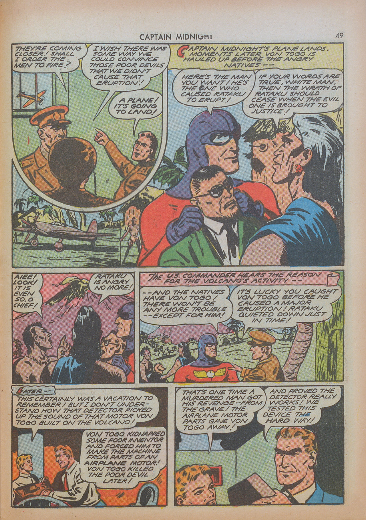 Read online Captain Midnight (1942) comic -  Issue #8 - 49