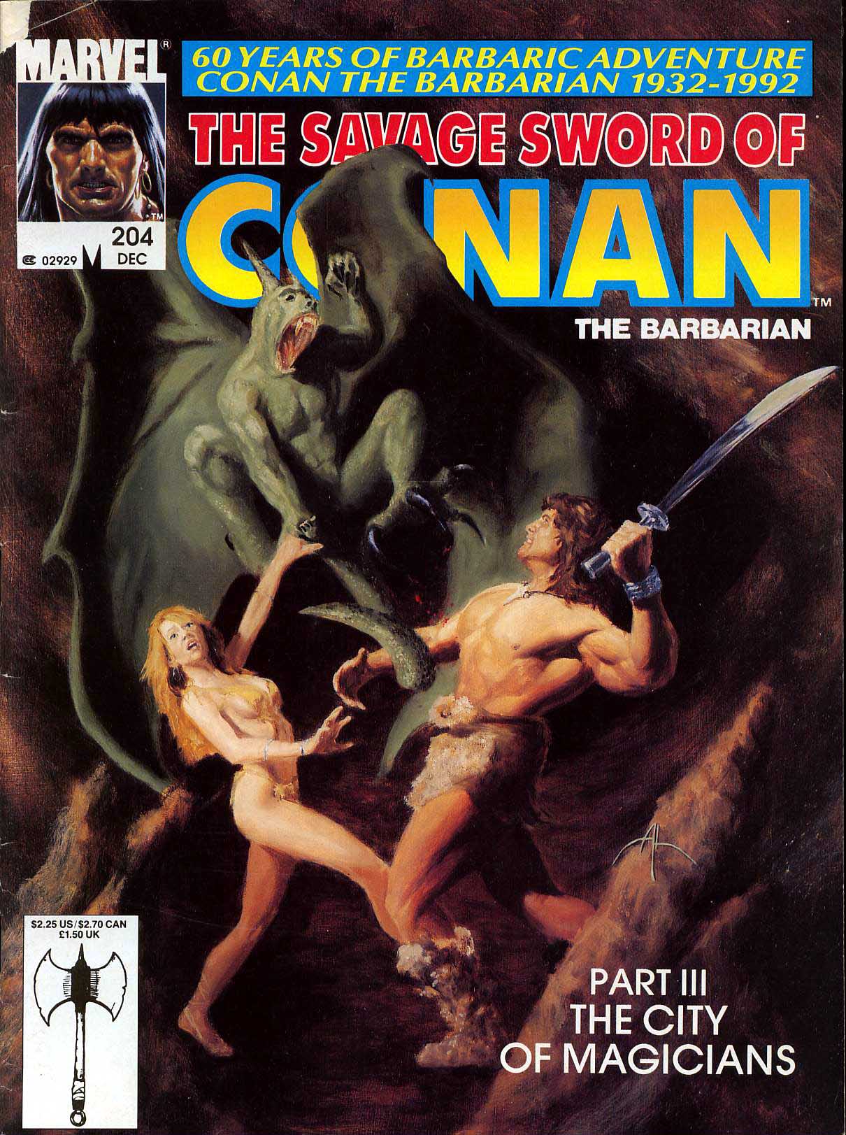 Read online The Savage Sword Of Conan comic -  Issue #204 - 1