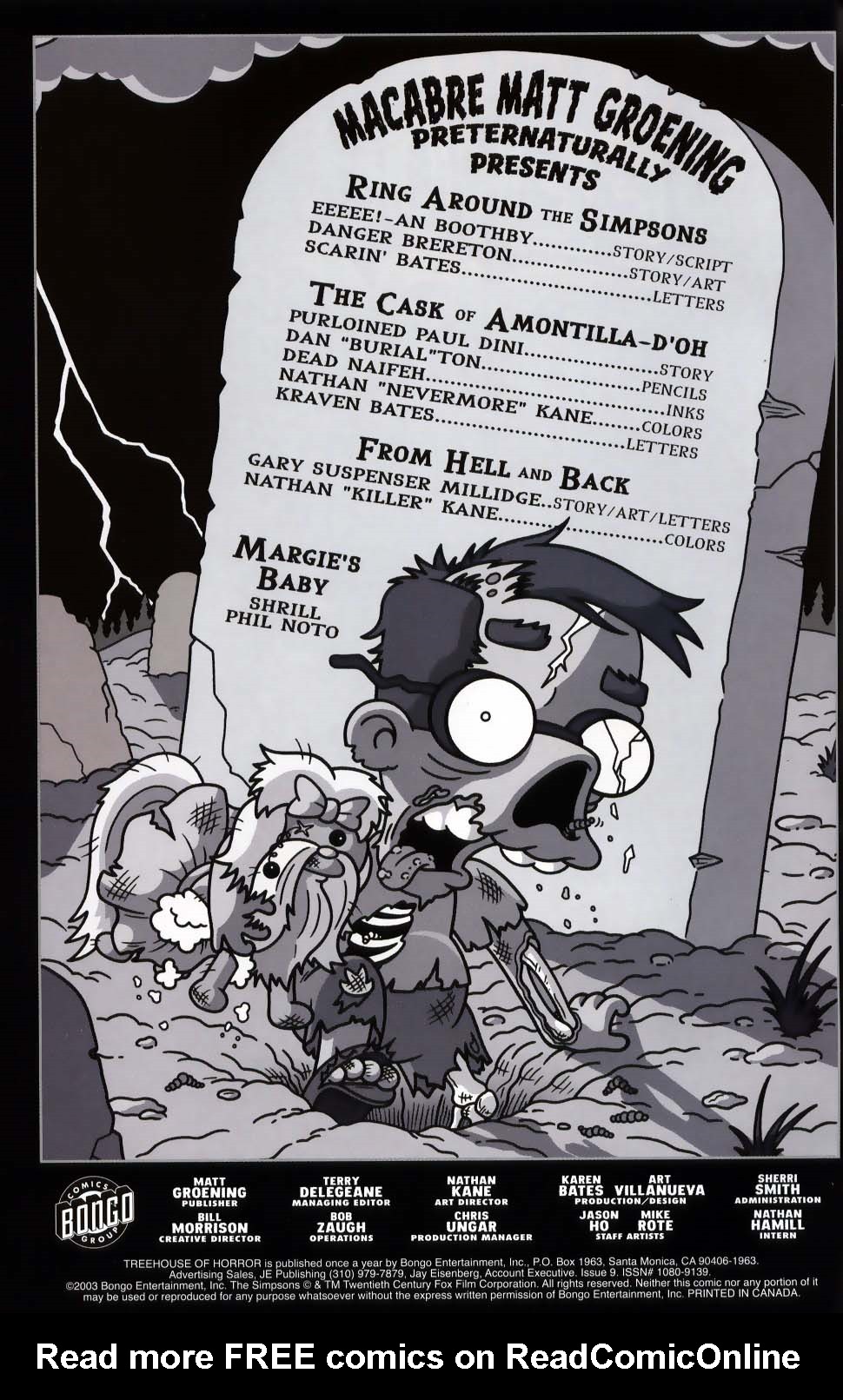 Read online Treehouse of Horror comic -  Issue #9 - 2