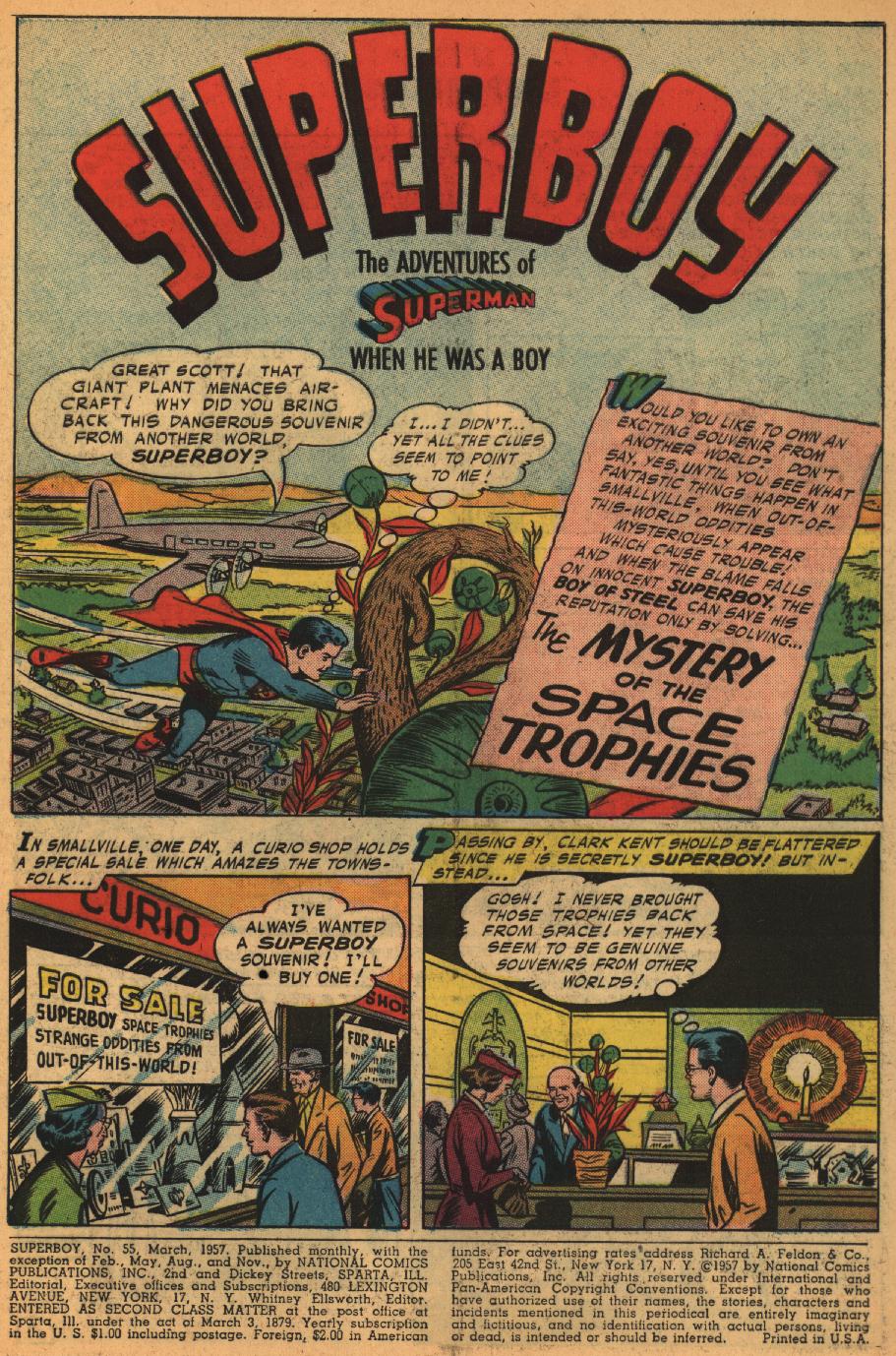 Read online Superboy (1949) comic -  Issue #55 - 2