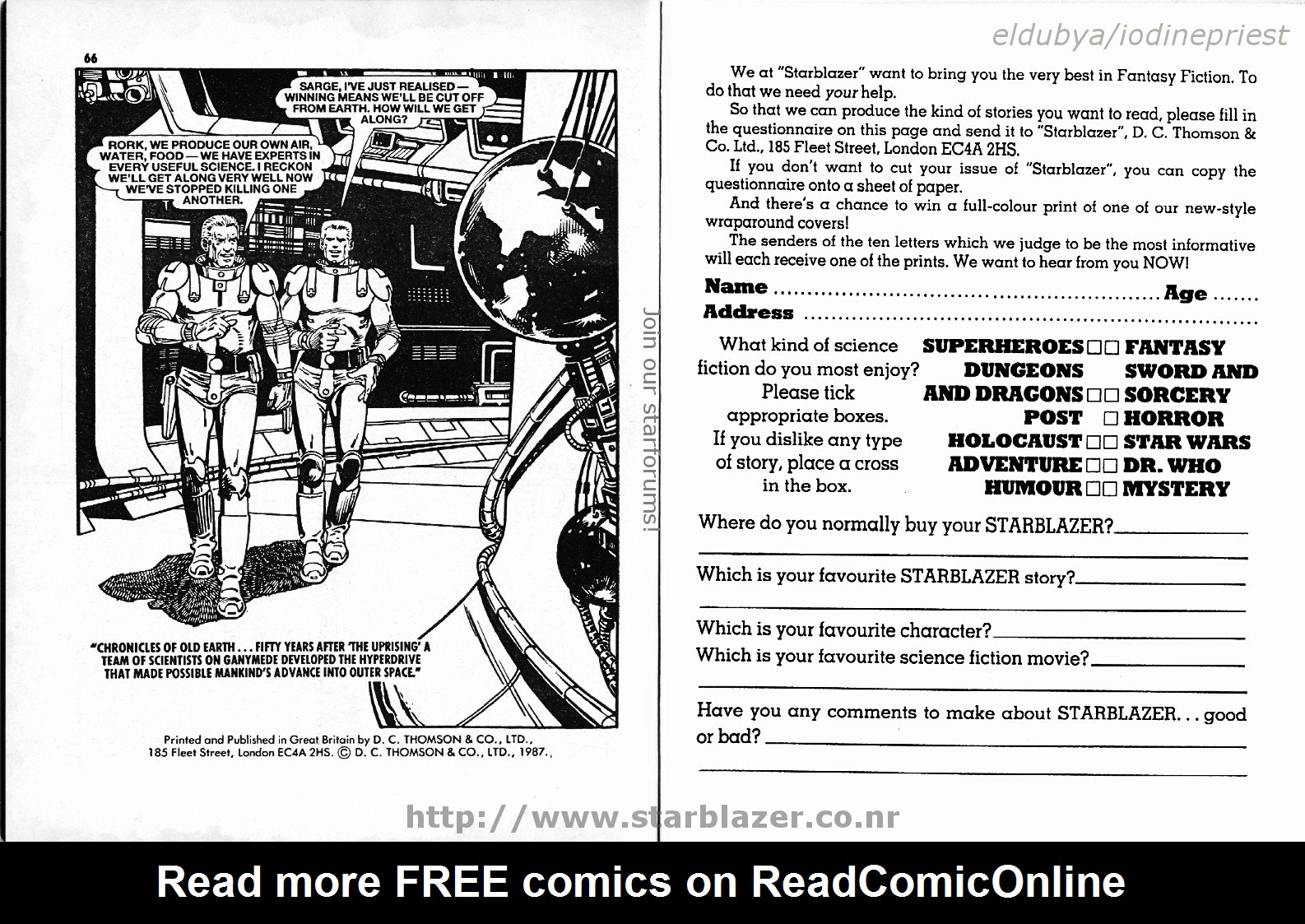 Read online Starblazer comic -  Issue #206 - 35