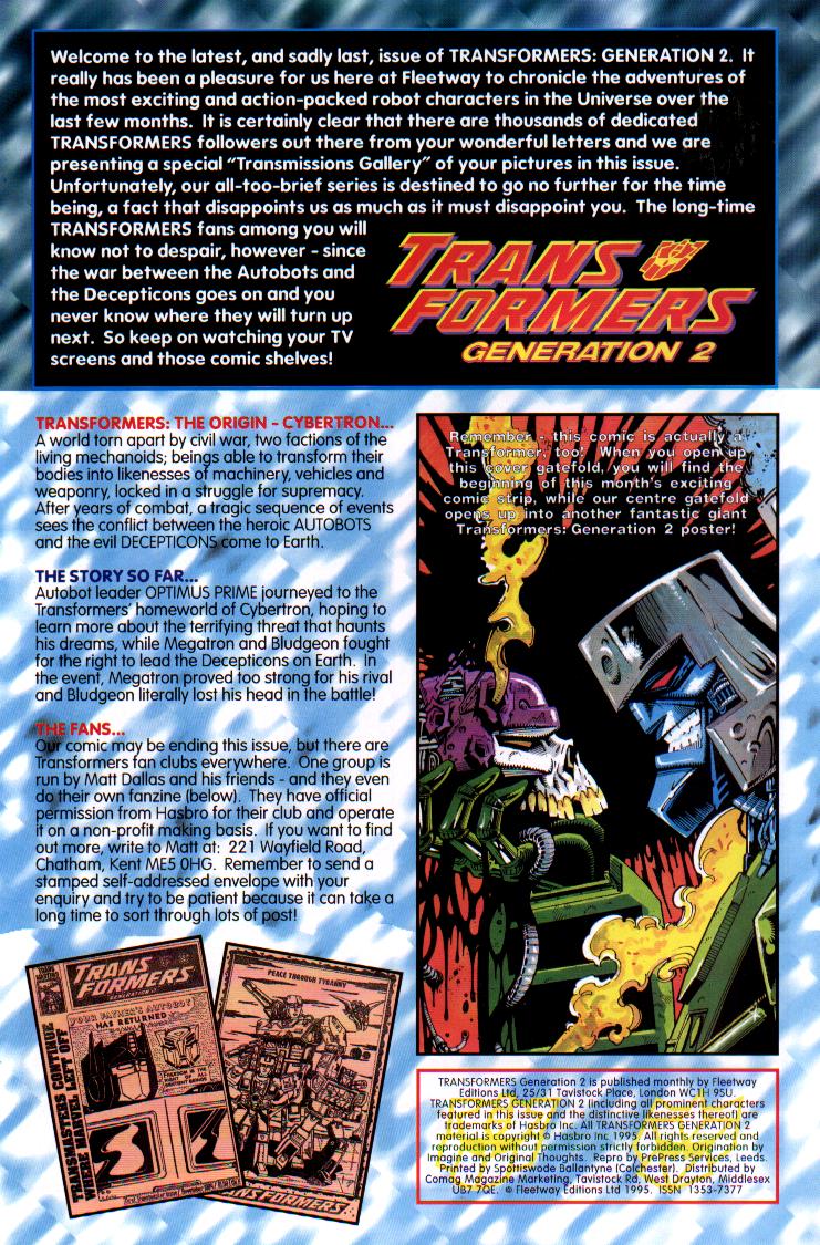 Read online Transformers: Generation 2 (1994) comic -  Issue #5 - 3