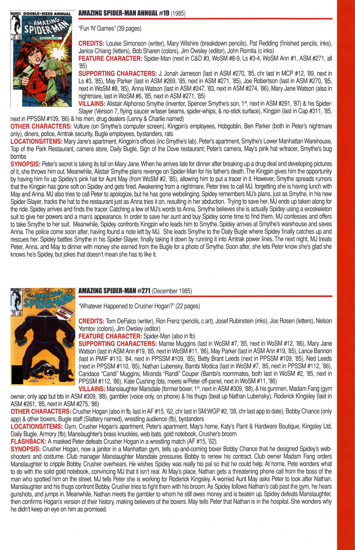 Read online Official Index to the Marvel Universe comic -  Issue #6 - 15