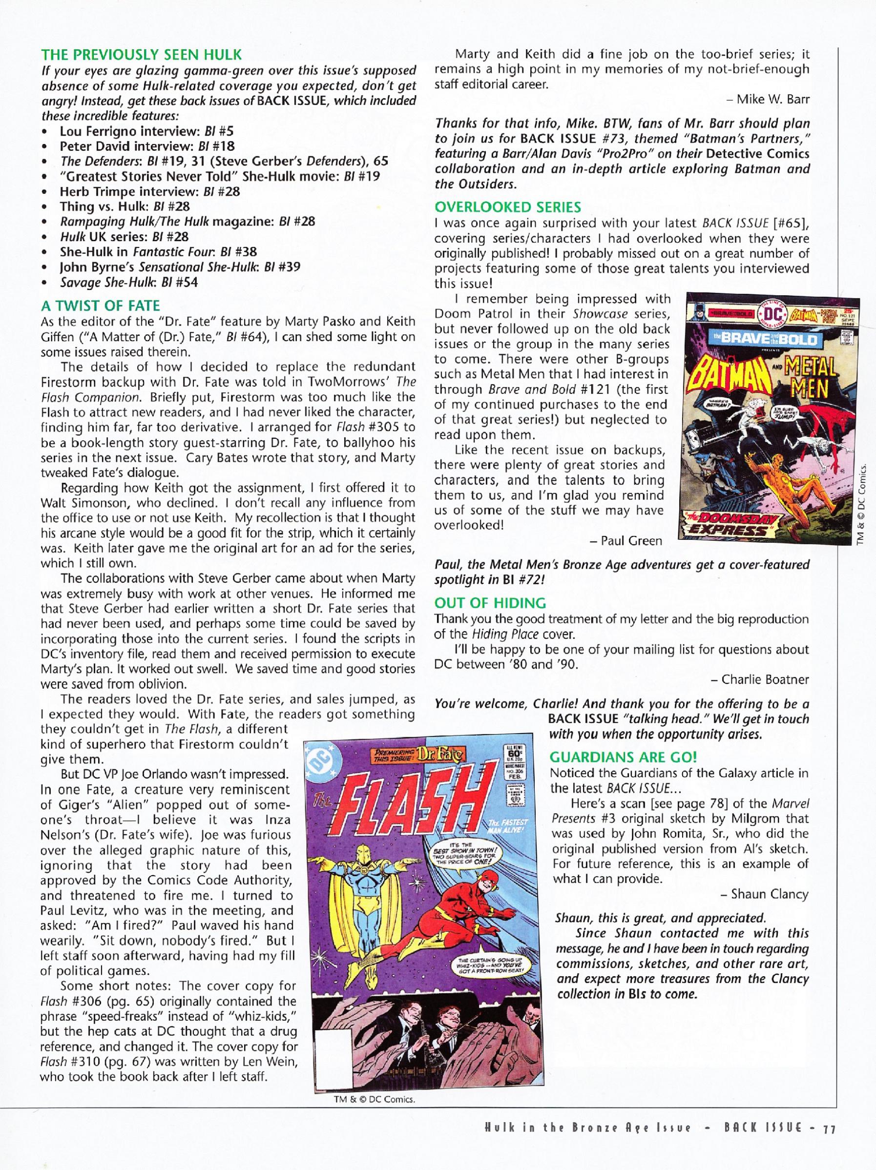 Read online Back Issue comic -  Issue #70 - 79