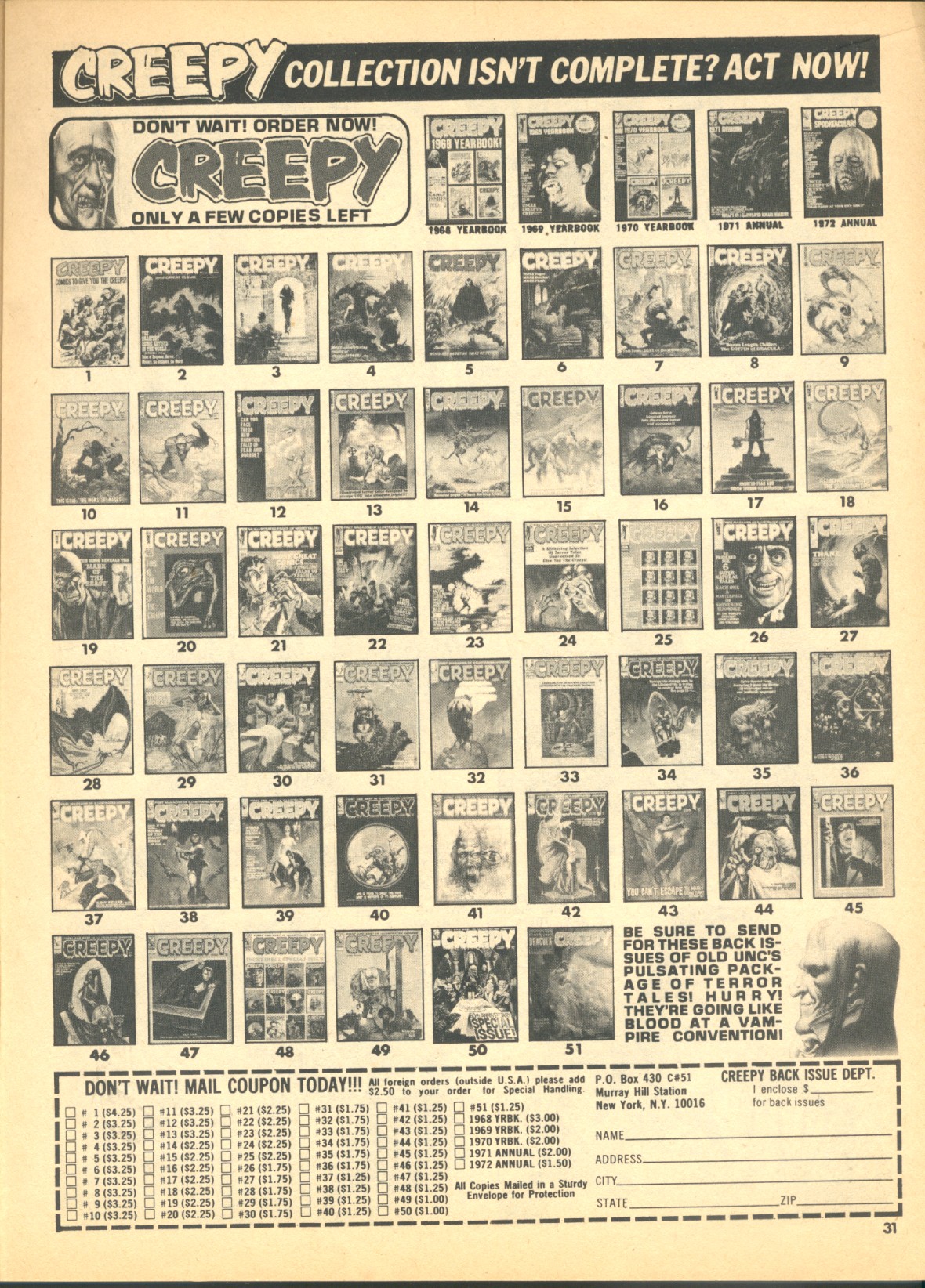 Read online Creepy (1964) comic -  Issue #51 - 31