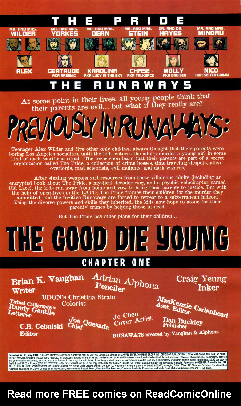 Read online Runaways (2003) comic -  Issue #13 - 2