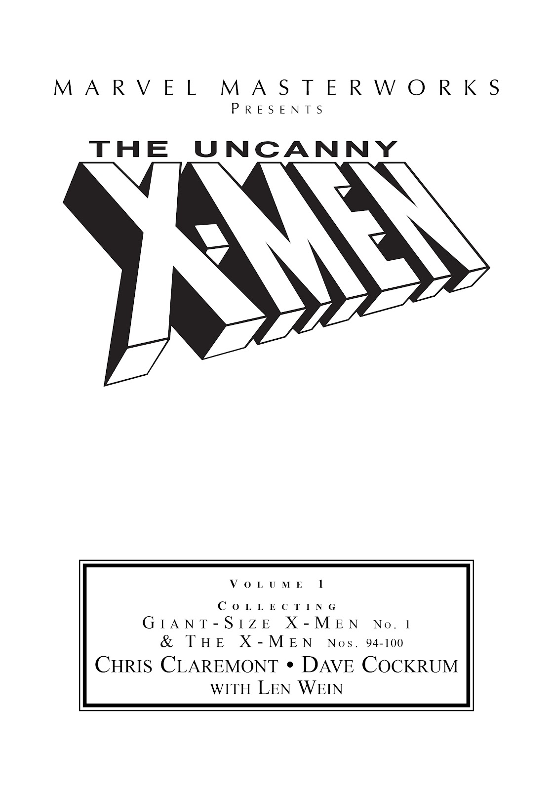 Marvel Masterworks: The Uncanny X-Men issue TPB 1 (Part 1) - Page 2