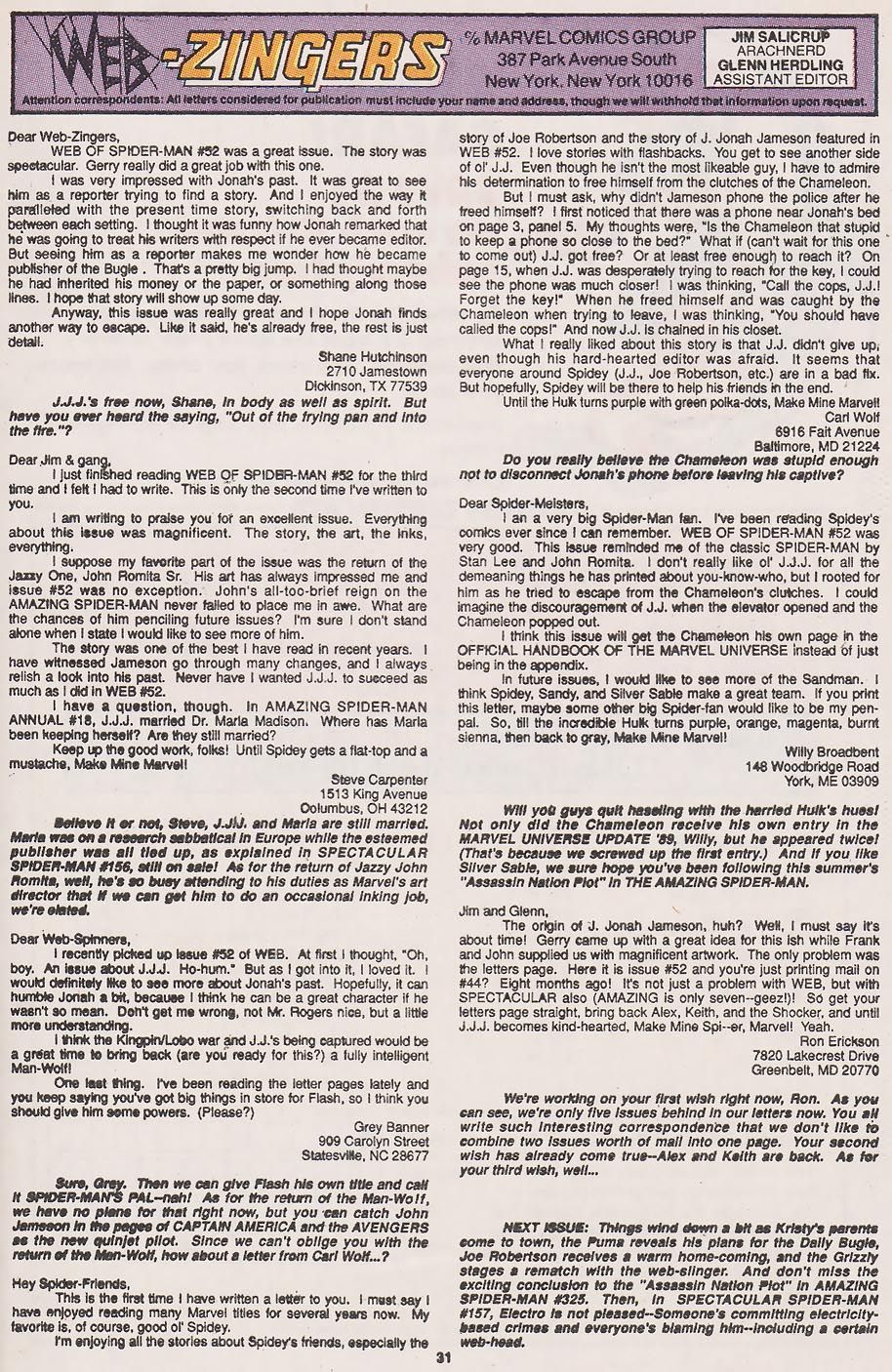 Read online Web of Spider-Man (1985) comic -  Issue #57 - 26