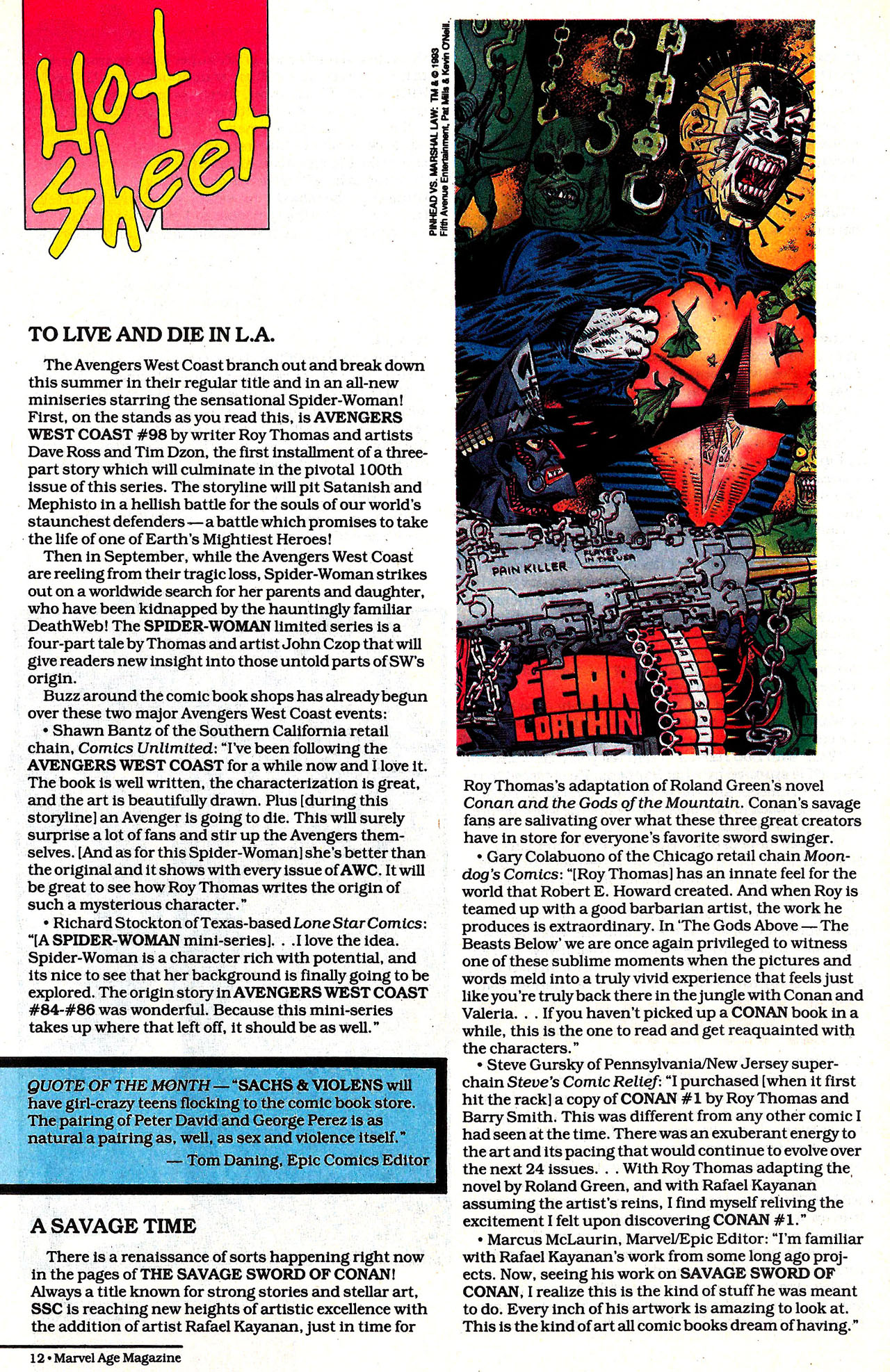 Read online Marvel Age comic -  Issue #128 - 12