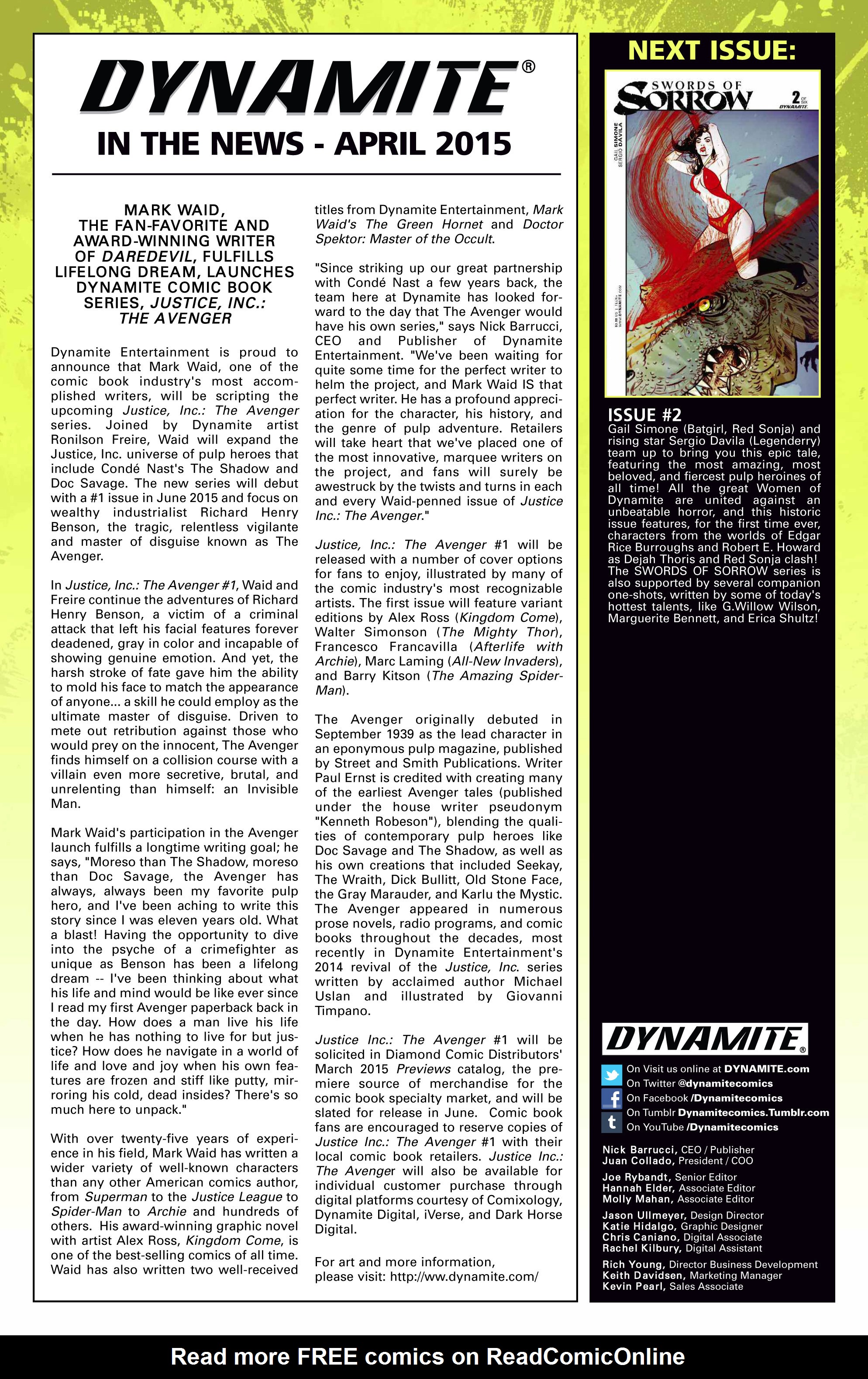 Read online Swords of Sorrow comic -  Issue #1 - 28