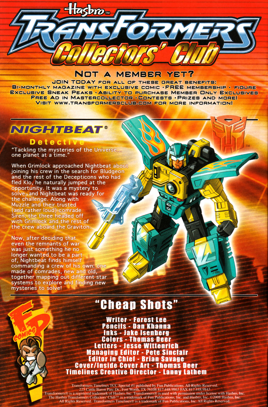 Read online Transformers: Timelines comic -  Issue #0 Special - 2