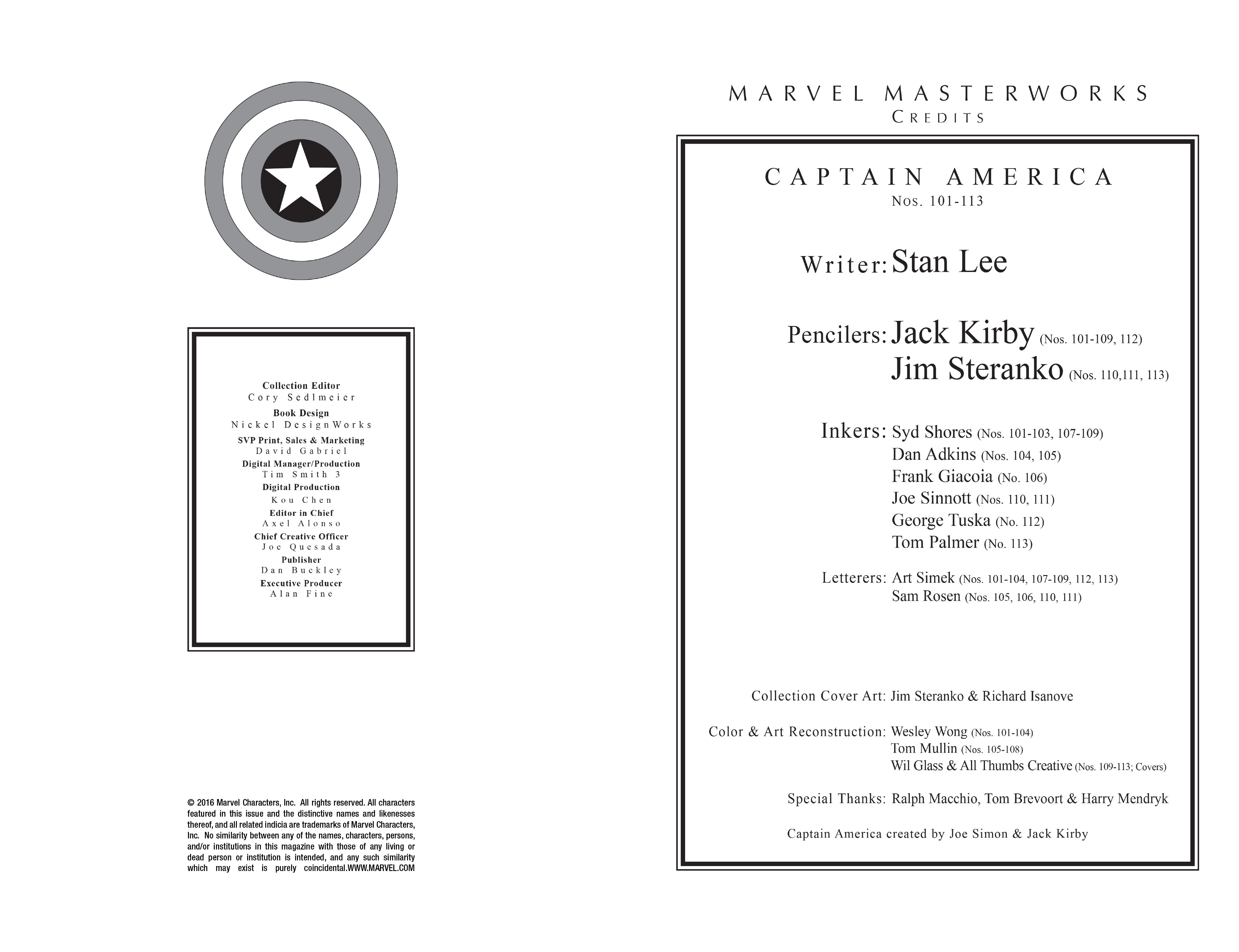 Read online Marvel Masterworks: Captain America comic -  Issue # TPB 3 (Part 1) - 3