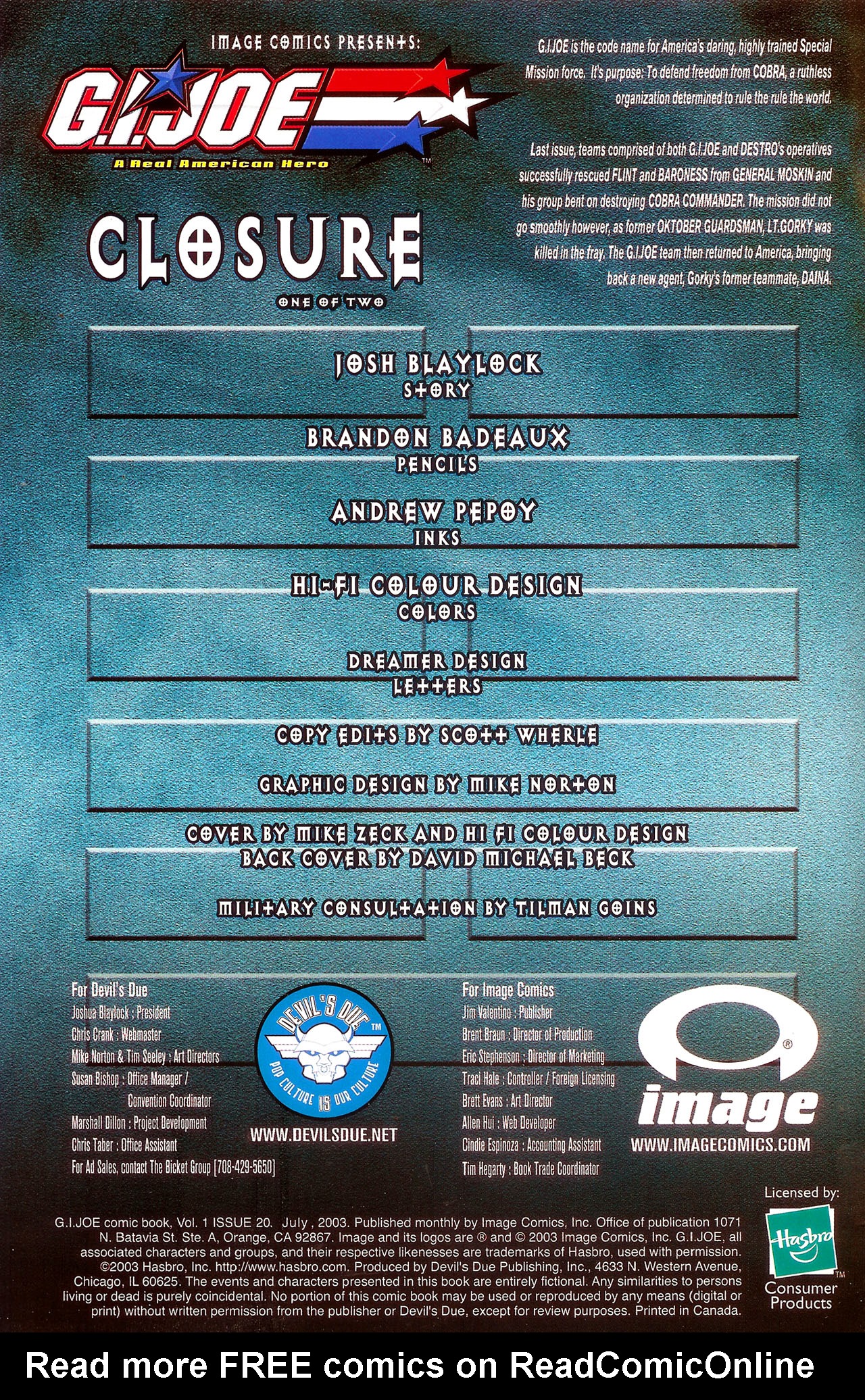Read online G.I. Joe (2001) comic -  Issue #20 - 2