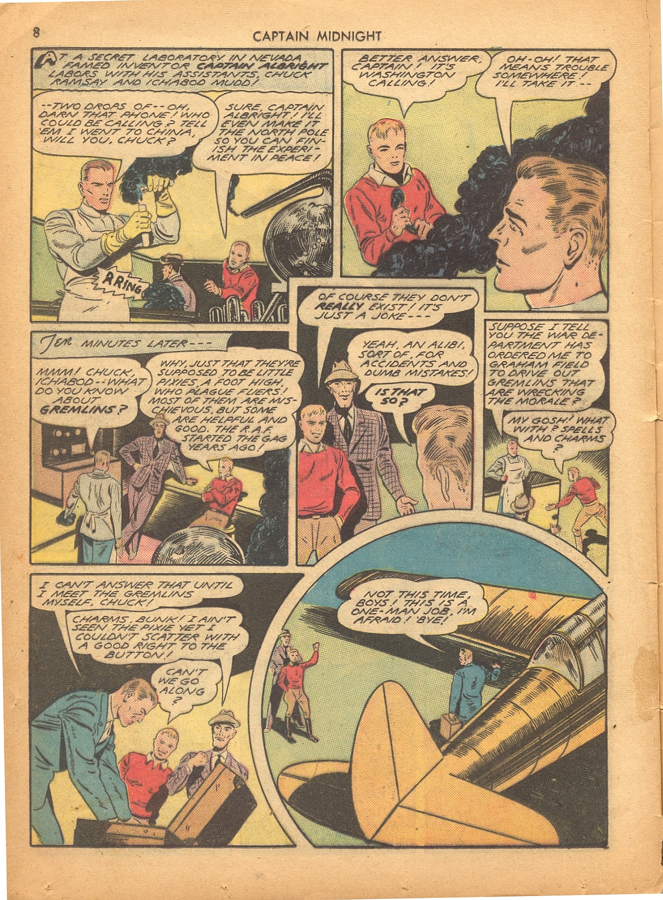 Read online Captain Midnight (1942) comic -  Issue #4 - 9