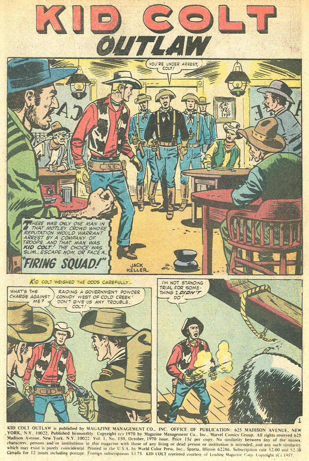 Read online Kid Colt Outlaw comic -  Issue #150 - 3