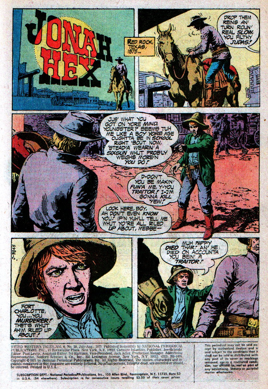 Read online Weird Western Tales (1972) comic -  Issue #29 - 2