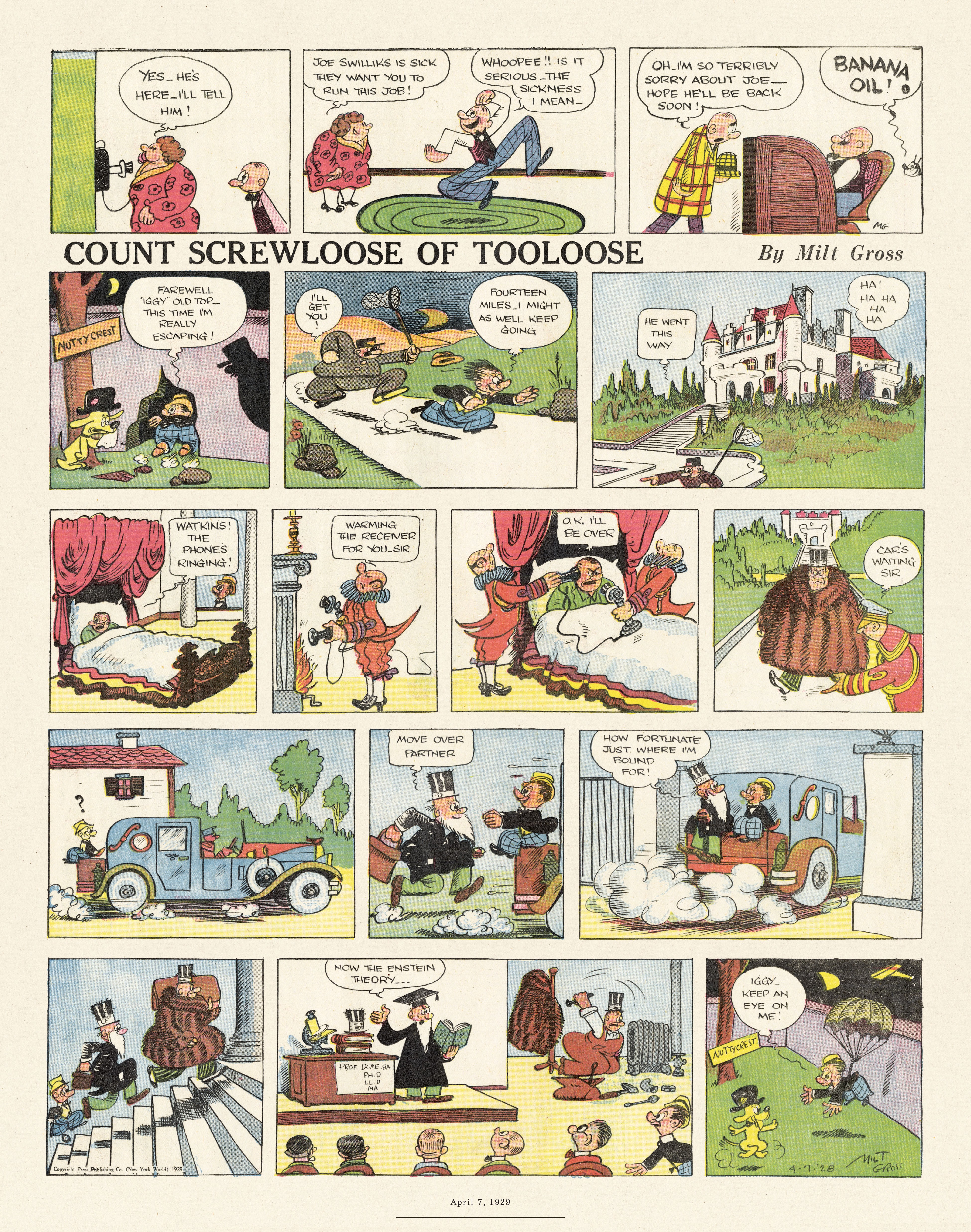 Read online Gross Exaggerations: The Meshuga Comic Strips of Milt Gross comic -  Issue # TPB - 72