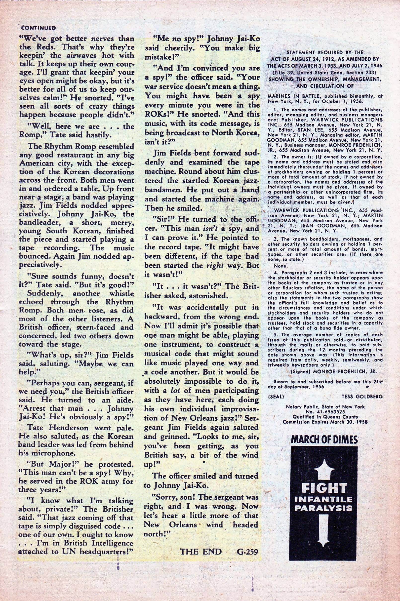 Read online Marines in Battle comic -  Issue #18 - 26