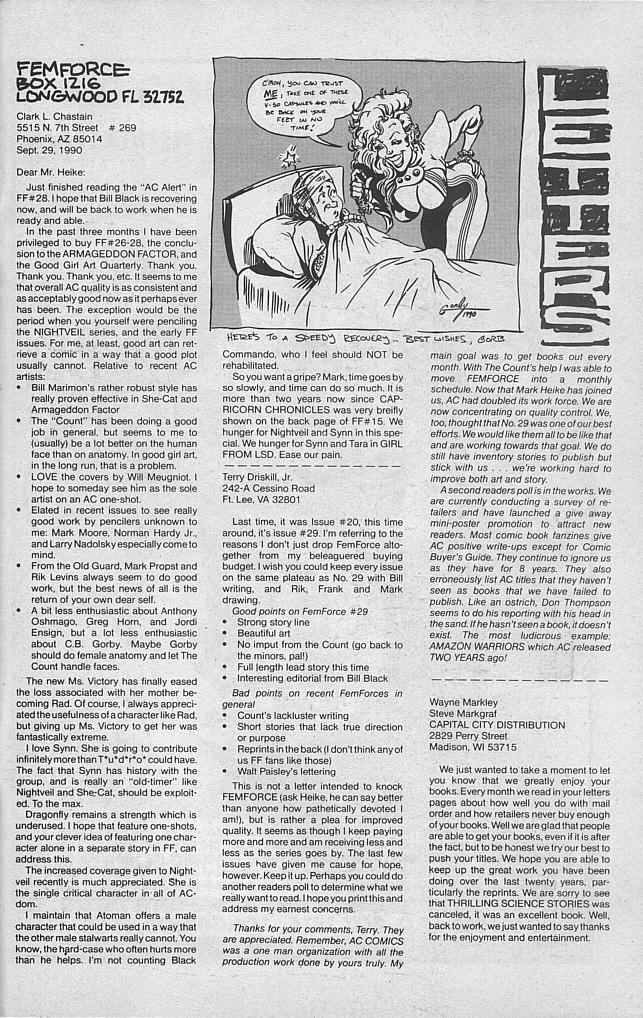Read online Femforce comic -  Issue #31 - 39