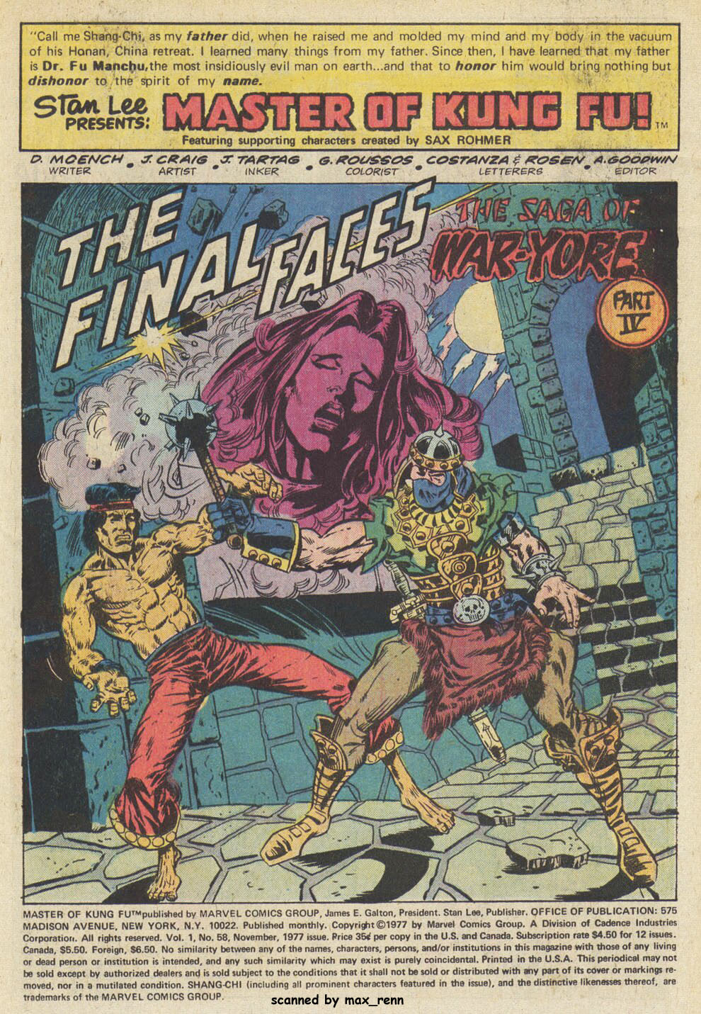Read online Master of Kung Fu (1974) comic -  Issue #58 - 2