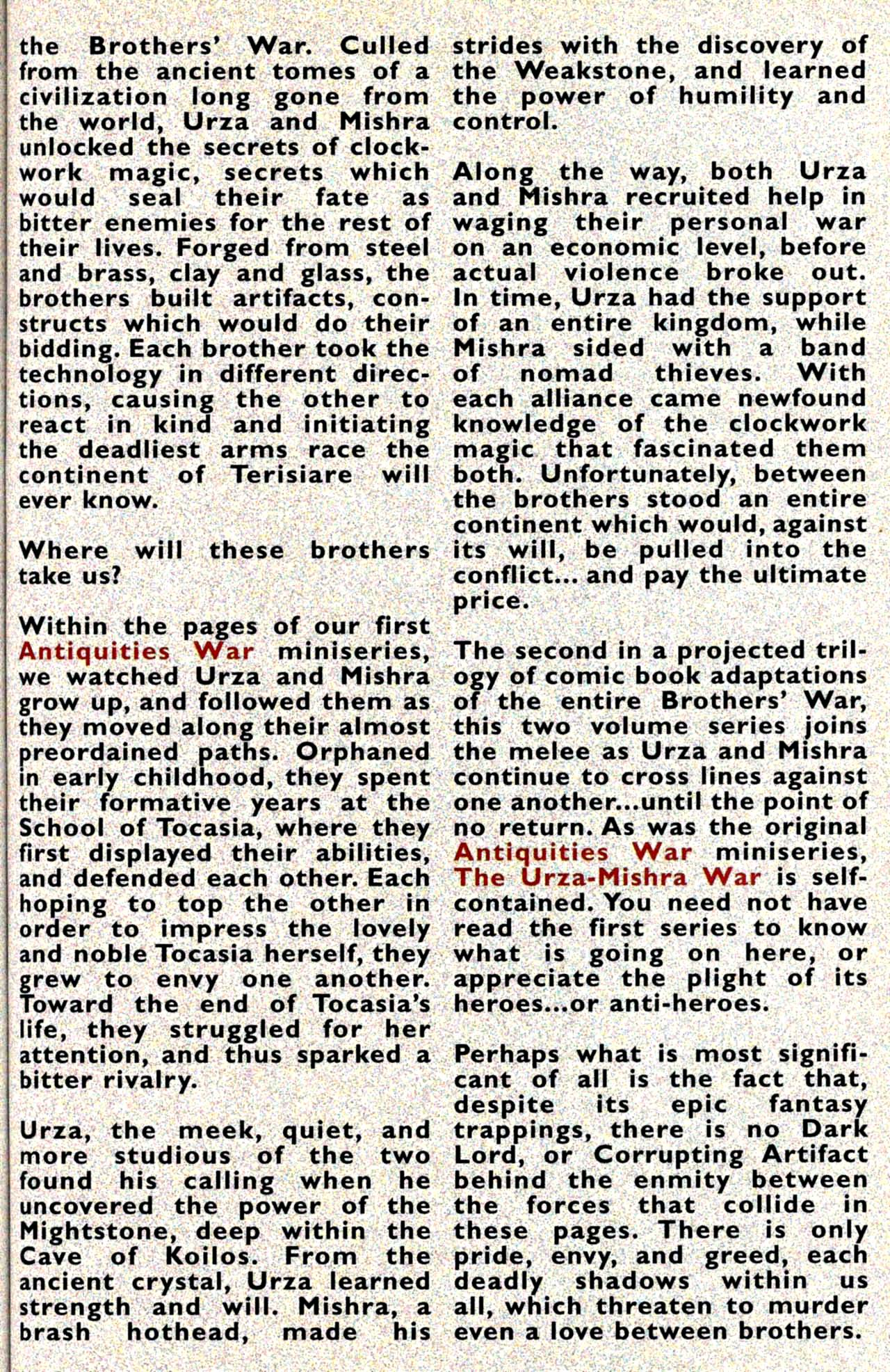 Read online Urza-Mishra War on the World of Magic: The Gathering comic -  Issue #1 - 48