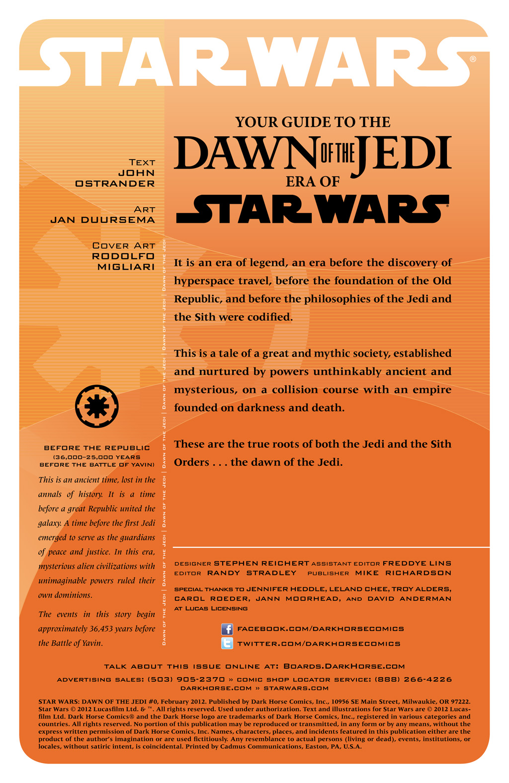 Read online Star Wars: Dawn Of The Jedi - Force Storm comic -  Issue #0 - 2