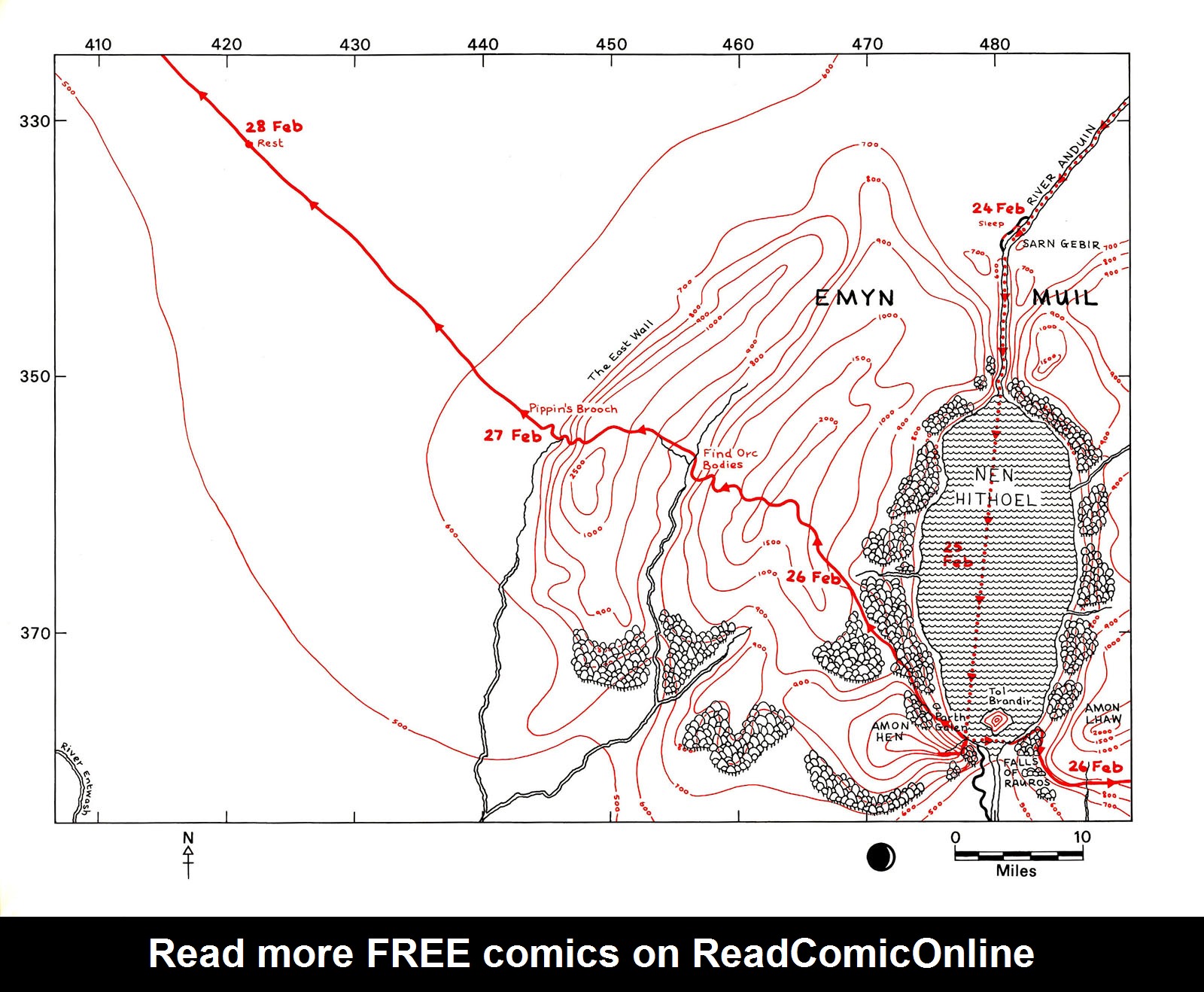 Read online Journeys of Frodo: An Atlas of J.R.R. Tolkien's The Lord of the Rings comic -  Issue # TPB - 62