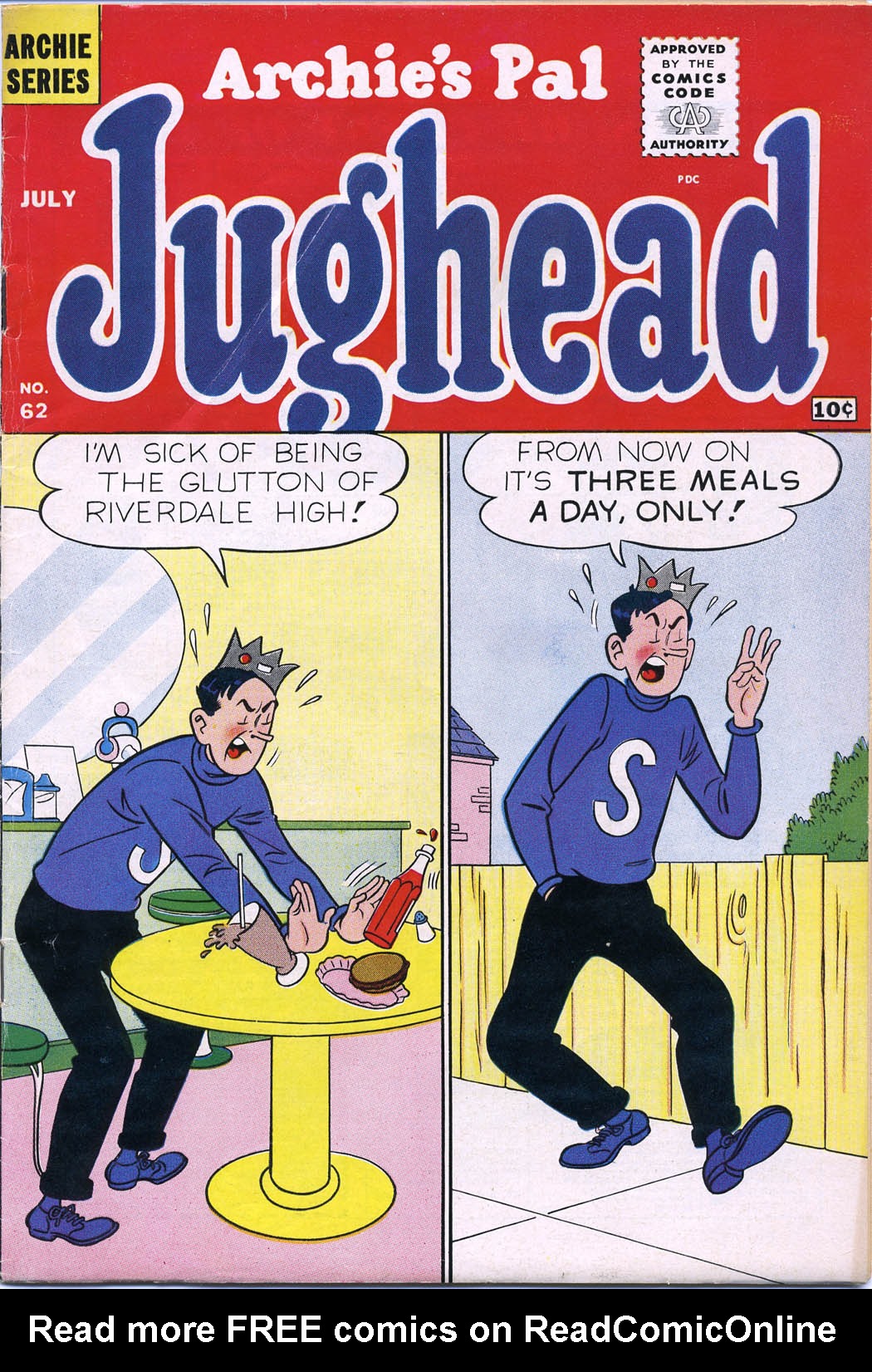 Read online Archie's Pal Jughead comic -  Issue #62 - 1