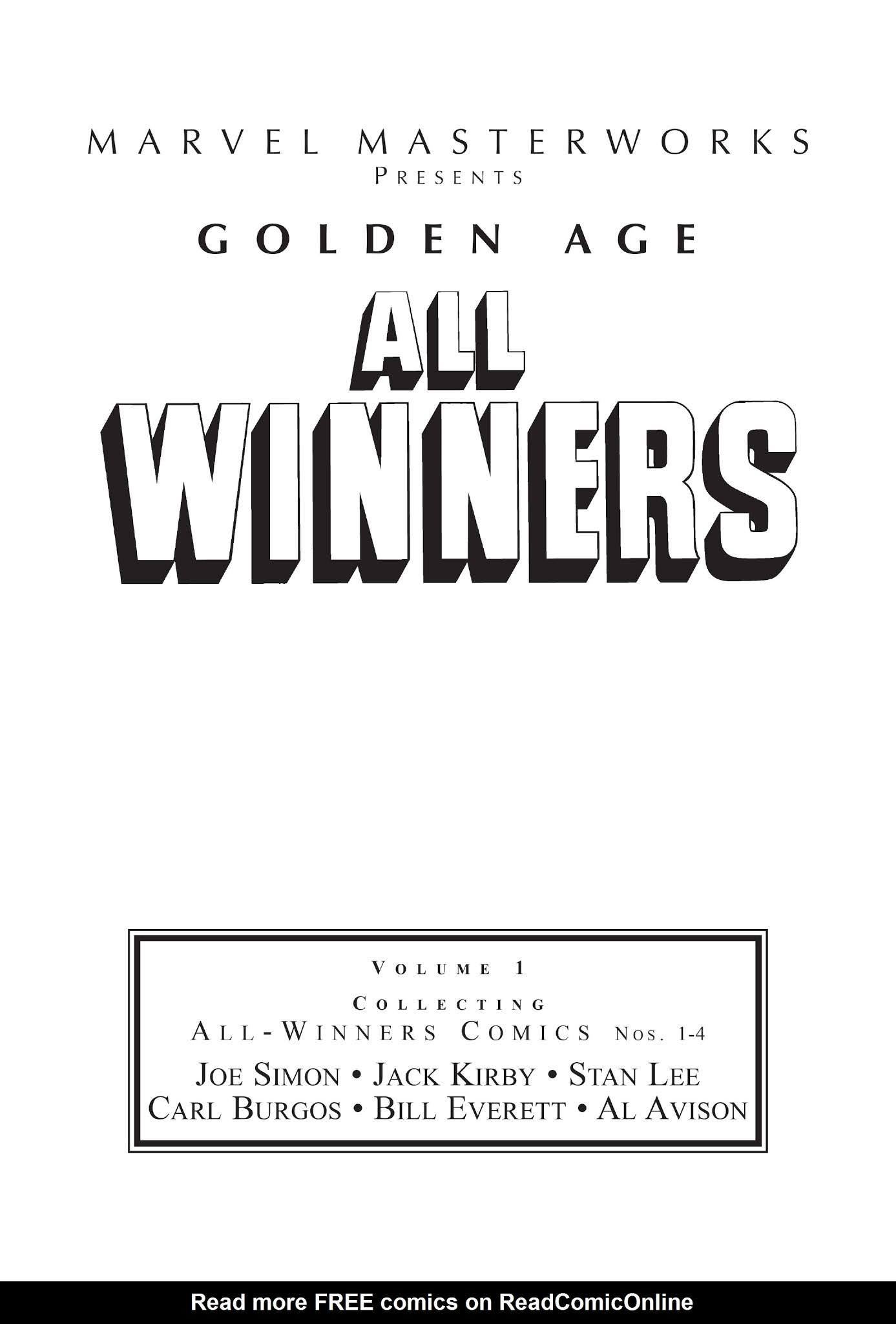Read online Marvel Masterworks: Golden Age All Winners comic -  Issue # TPB 1 (Part 1) - 2
