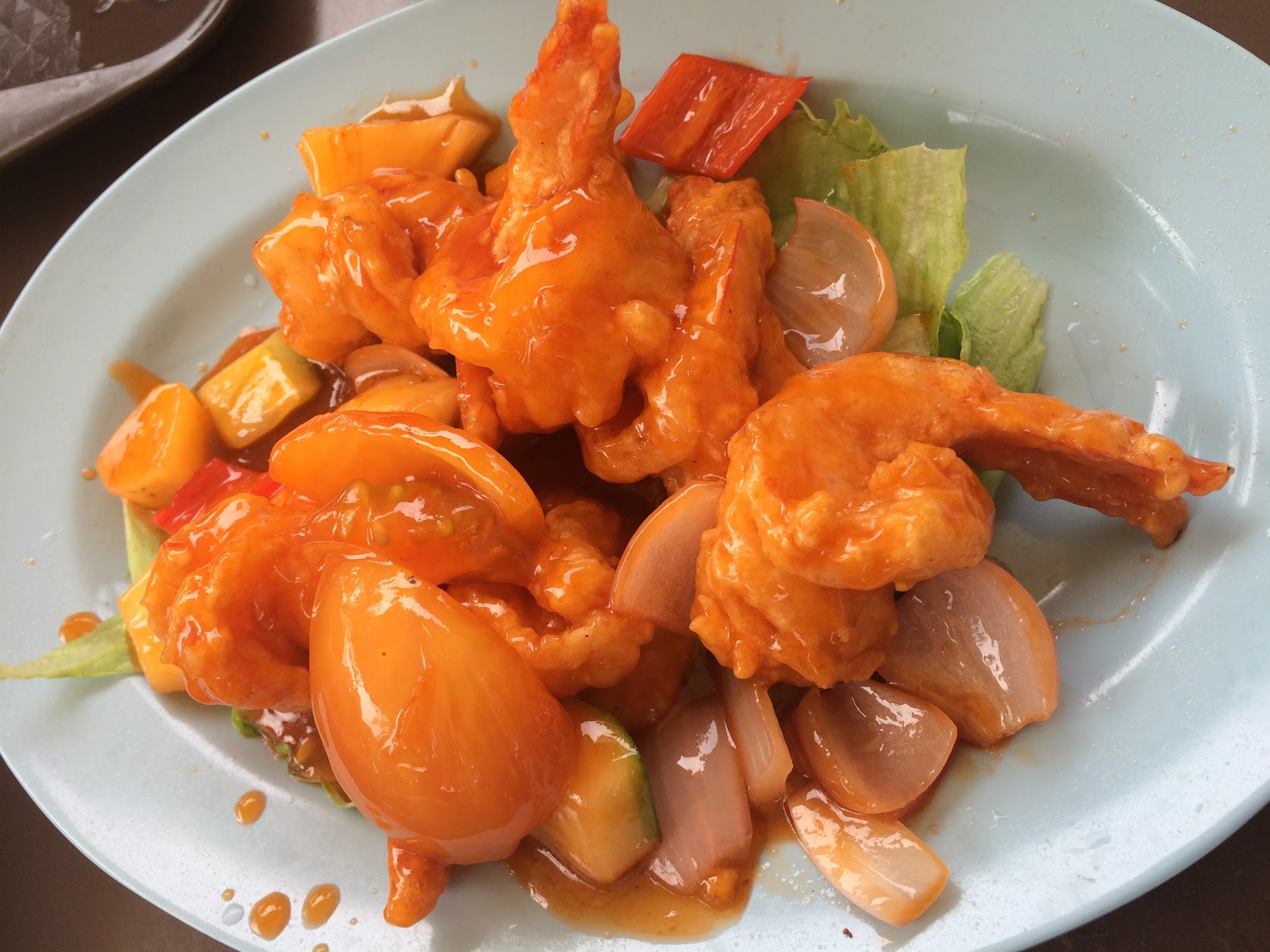 sweet and sour prawn