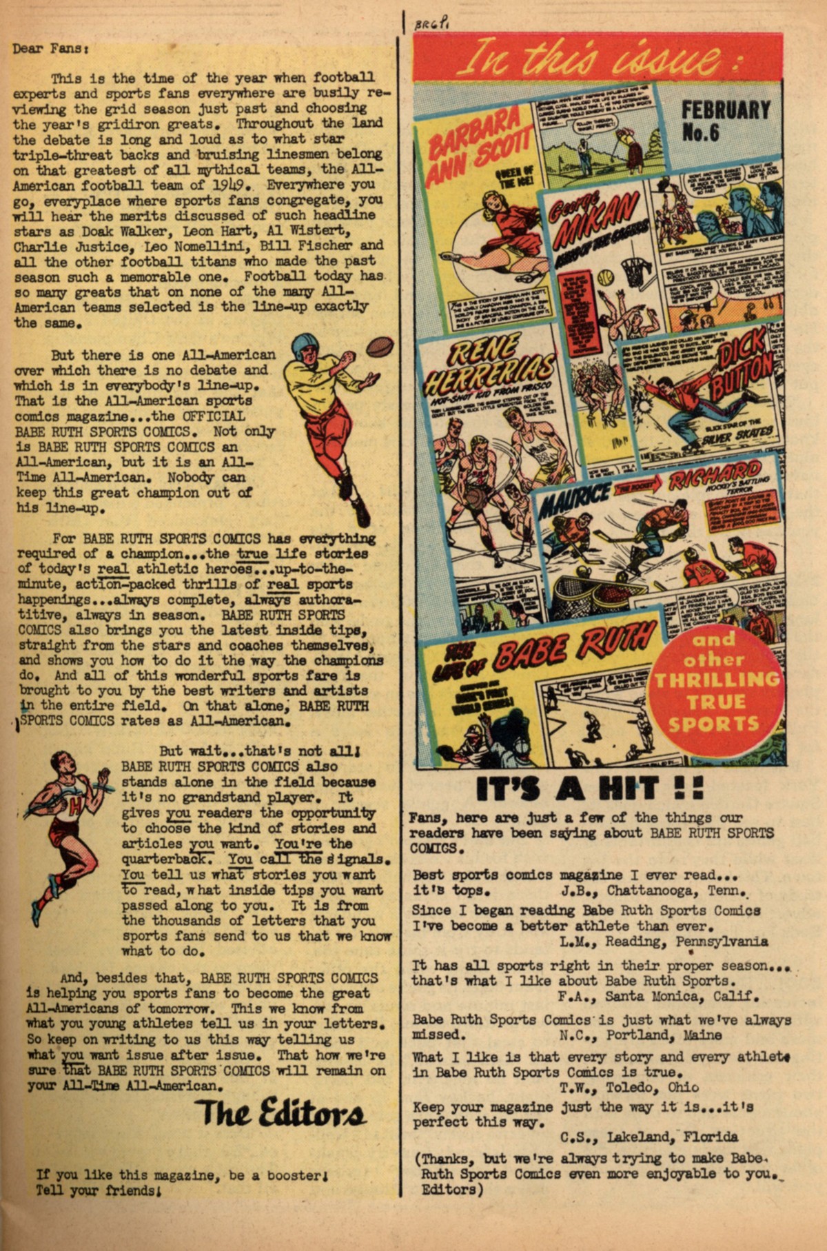 Read online Babe Ruth Sports Comics comic -  Issue #6 - 3