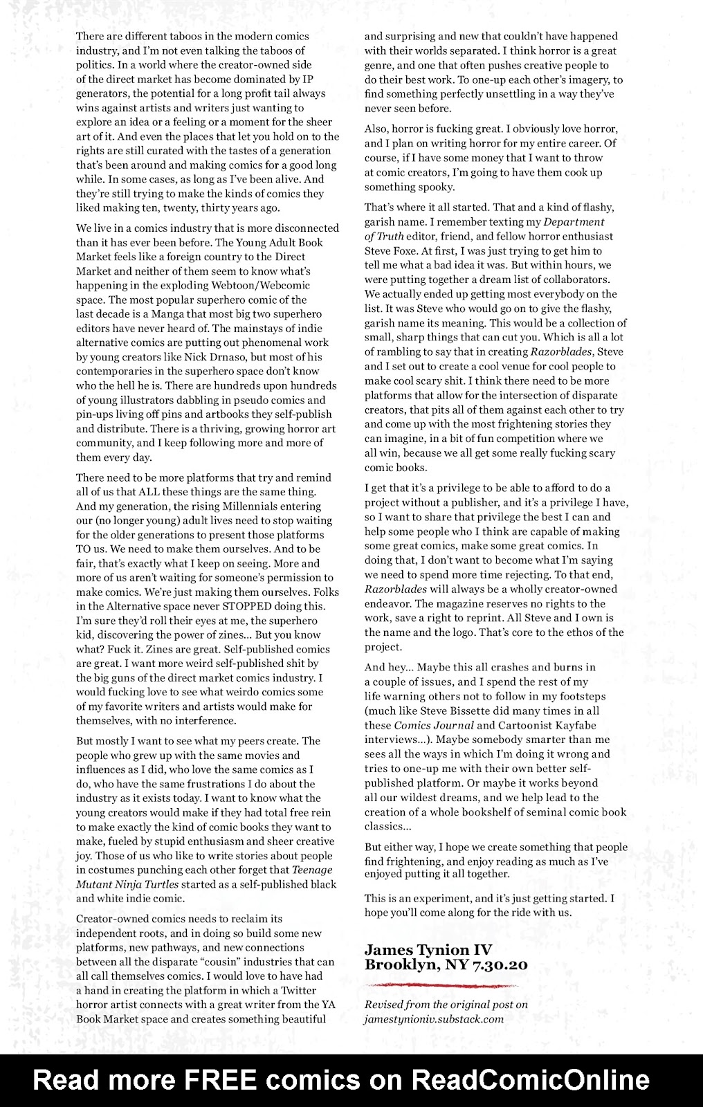 Razorblades: The Horror Magazine issue Year One Omnibus (Part 1) - Page 7